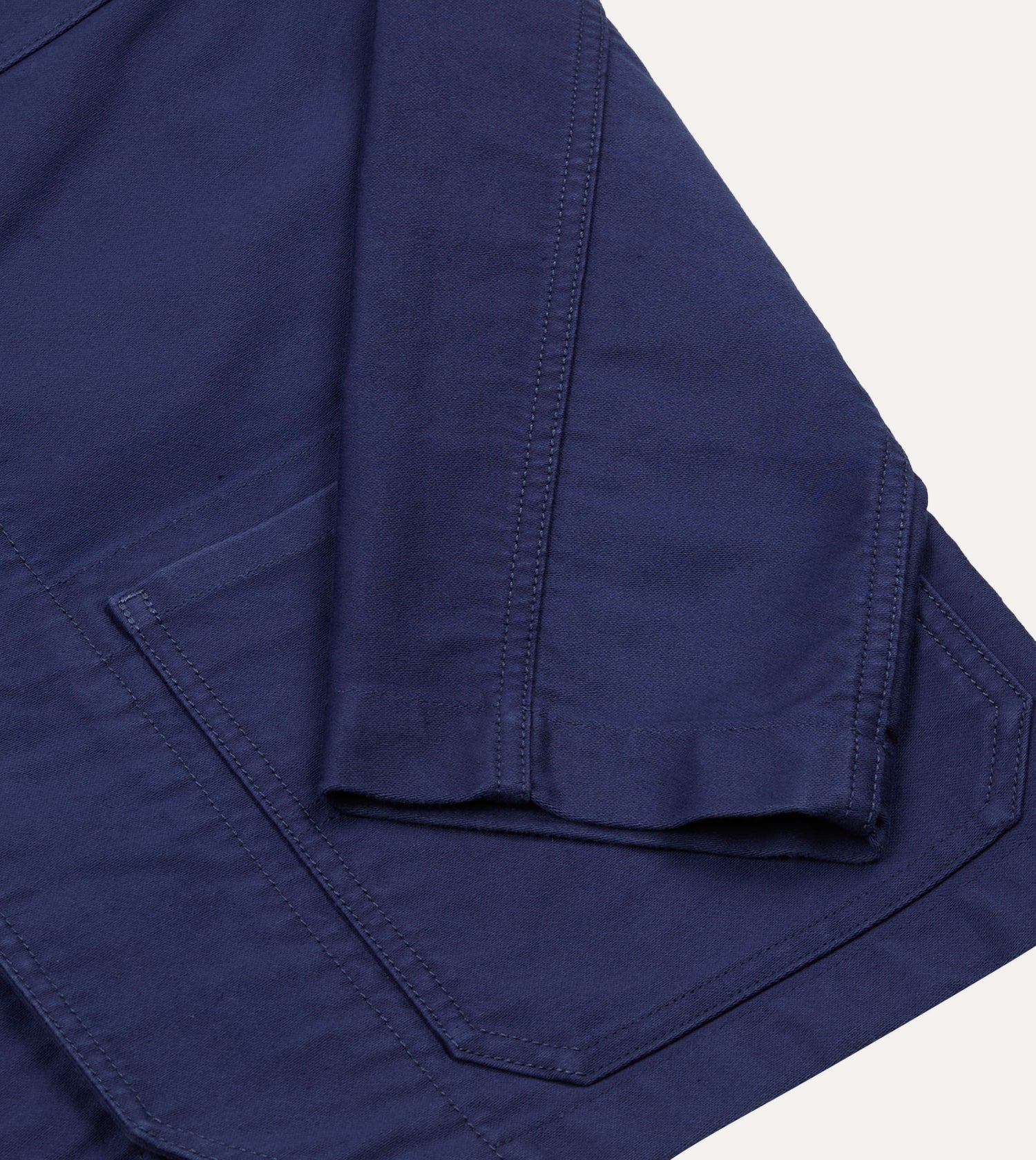 Navy Moleskin Mitred Chore Jacket