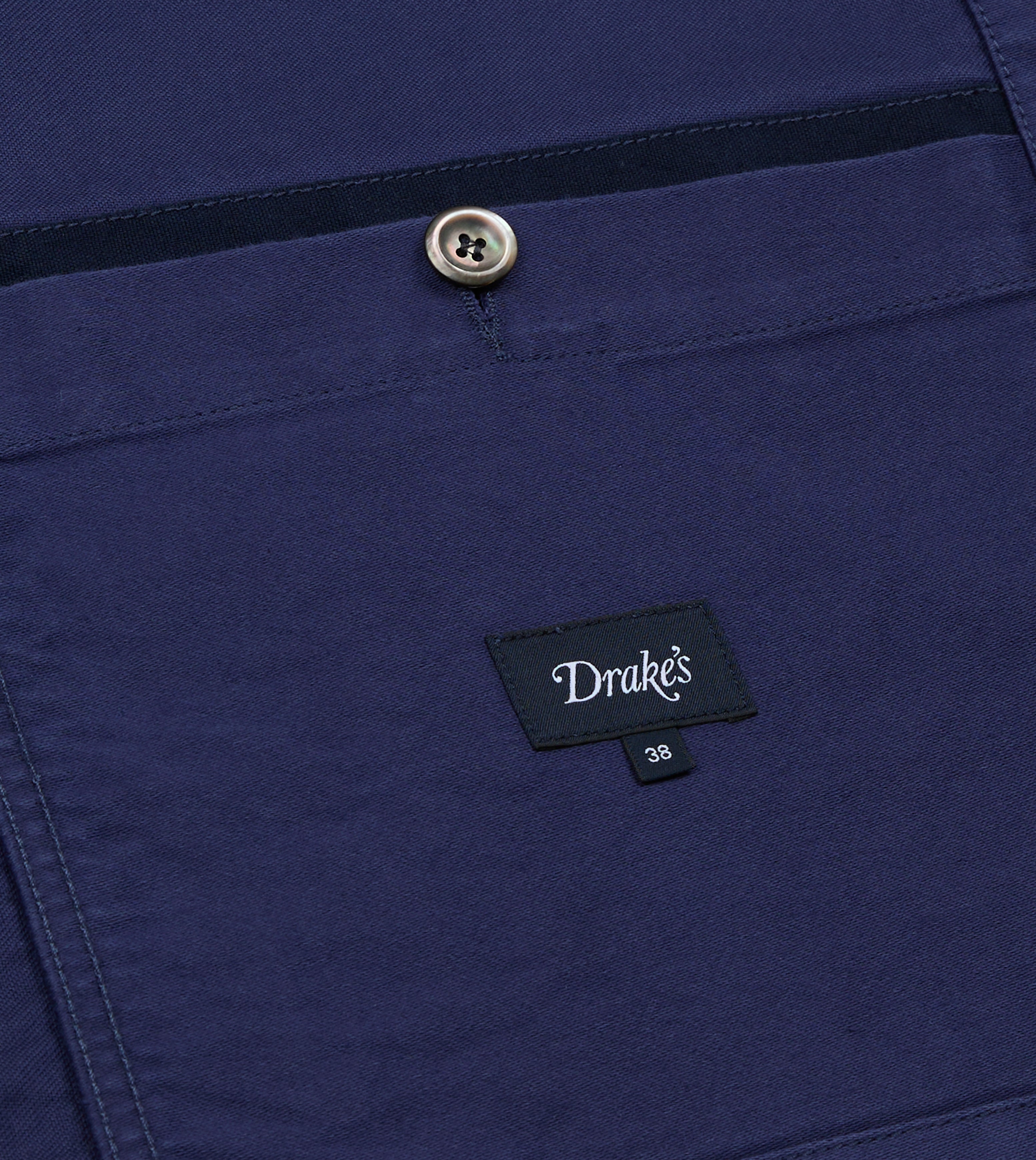 Navy Moleskin Mitred Chore Jacket – Drakes US