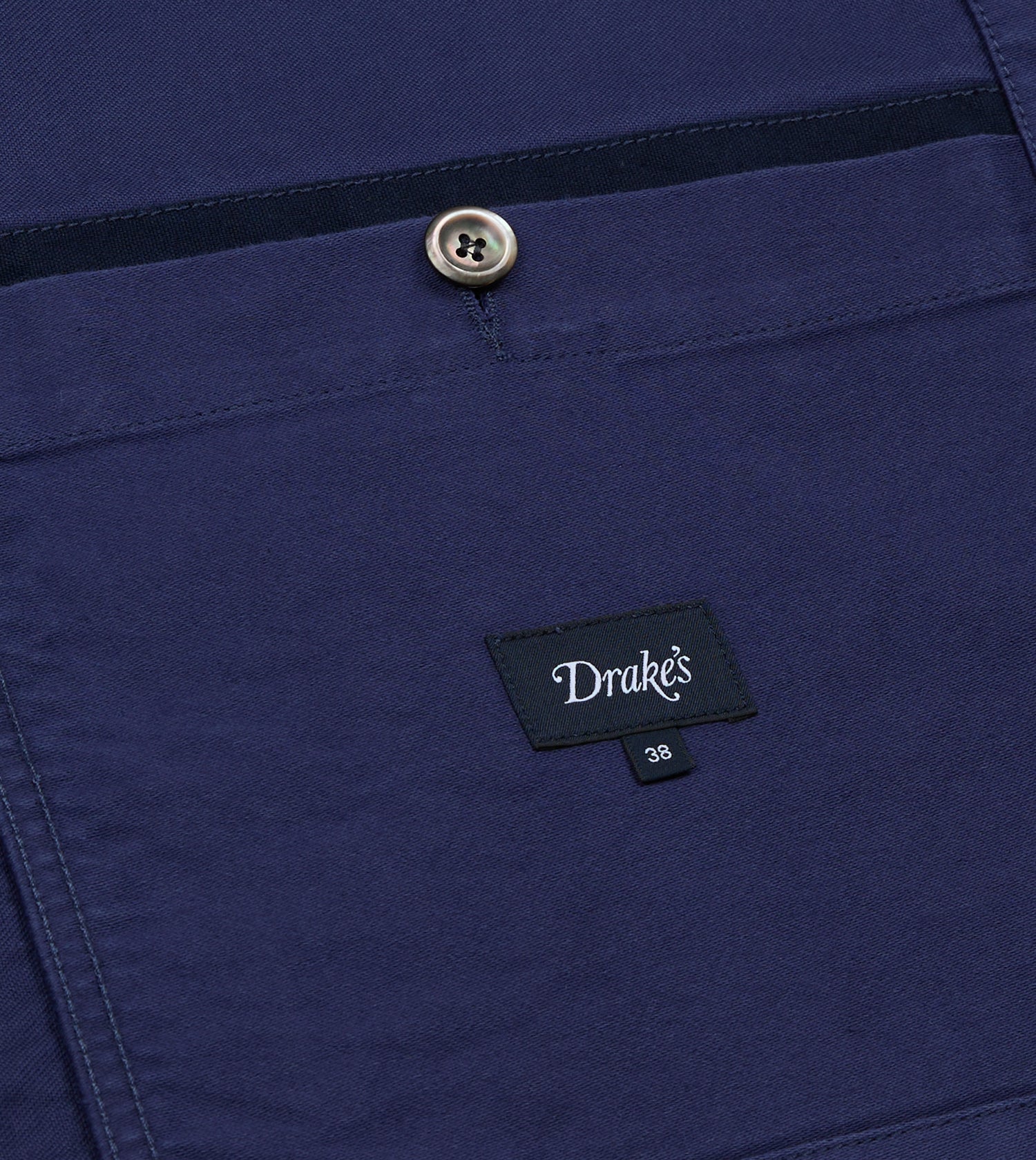 Navy Moleskin Mitred Chore Jacket
