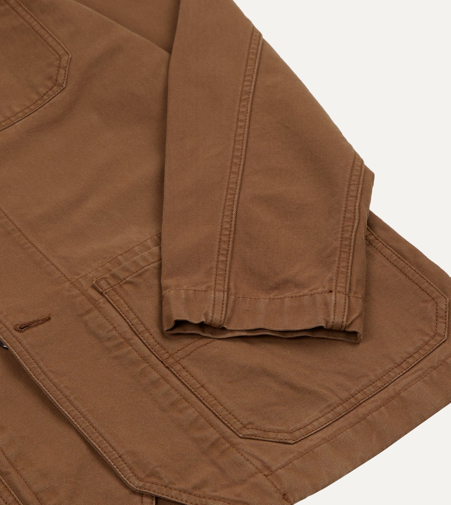 Tobacco Canvas Mitred Chore Jacket