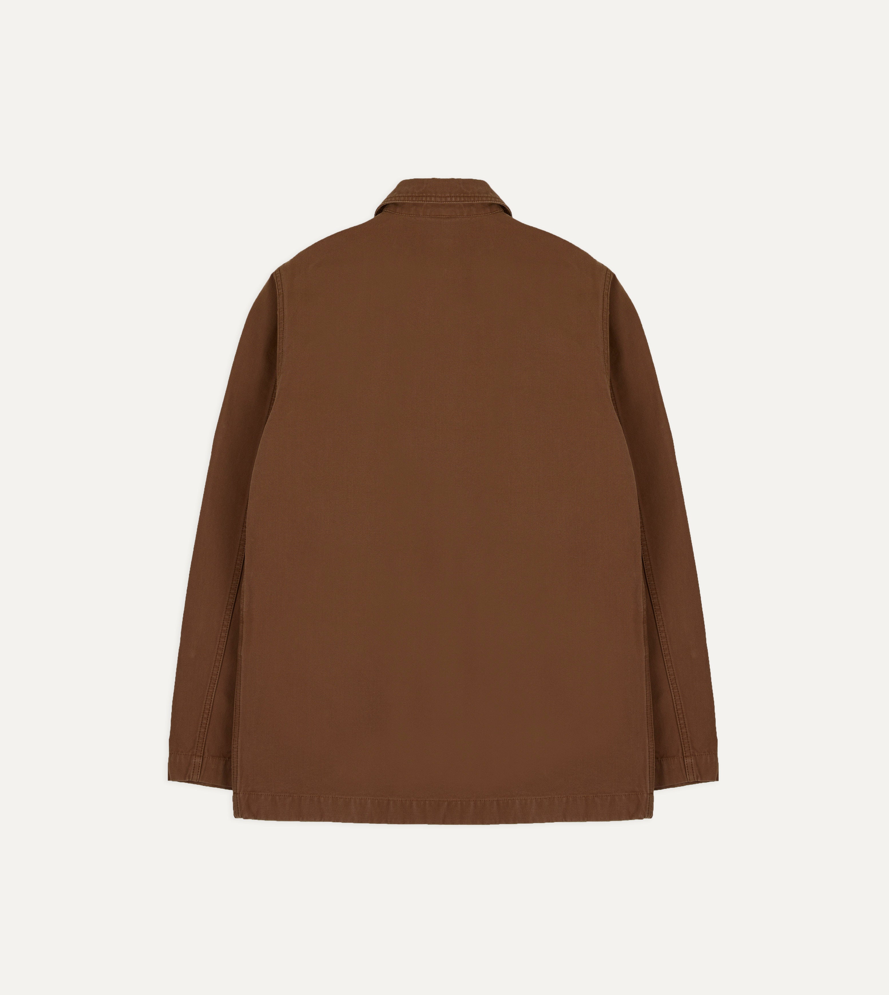 Tobacco Canvas Mitred Chore Jacket