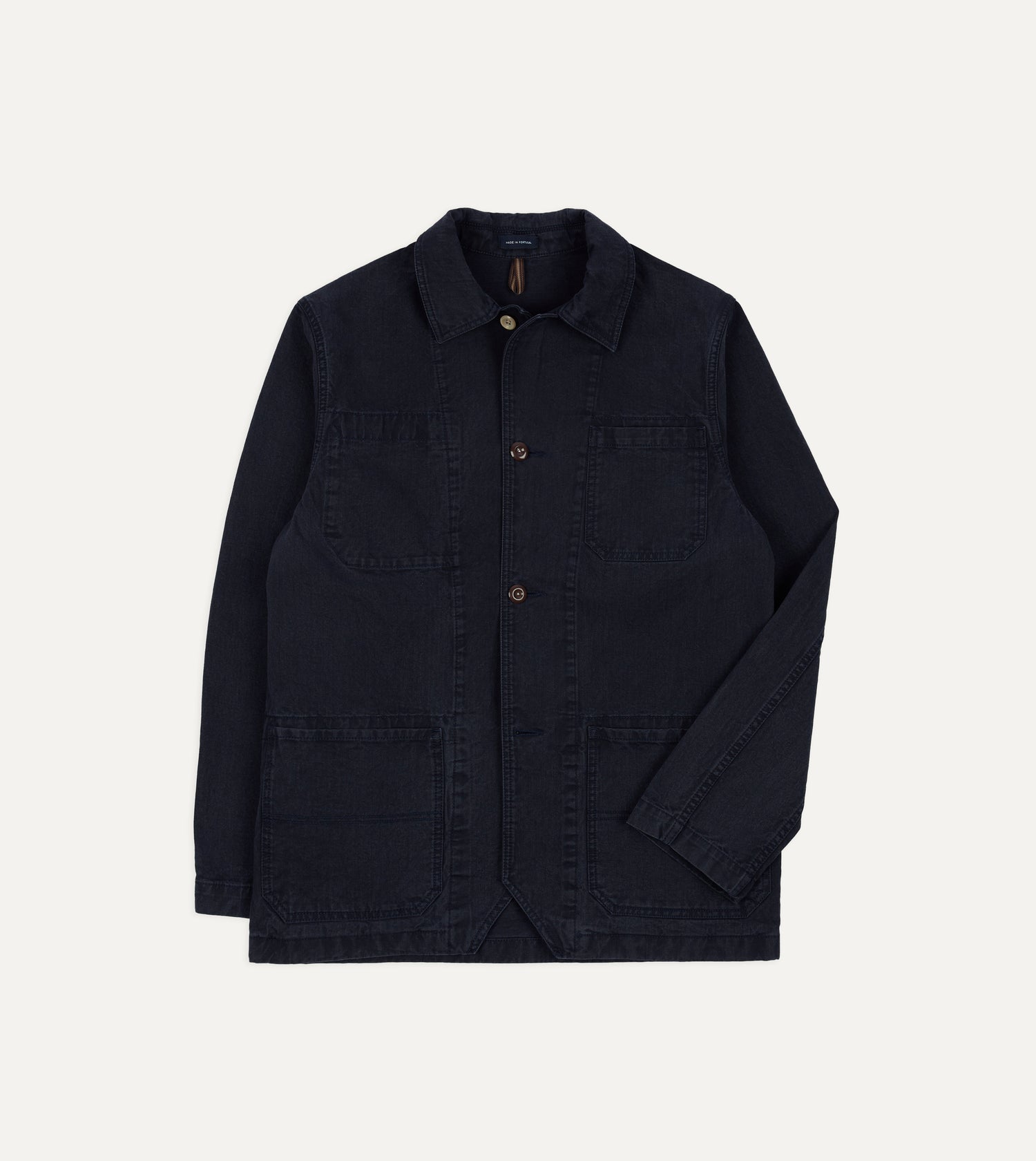 Navy Twill Mitred Chore Jacket