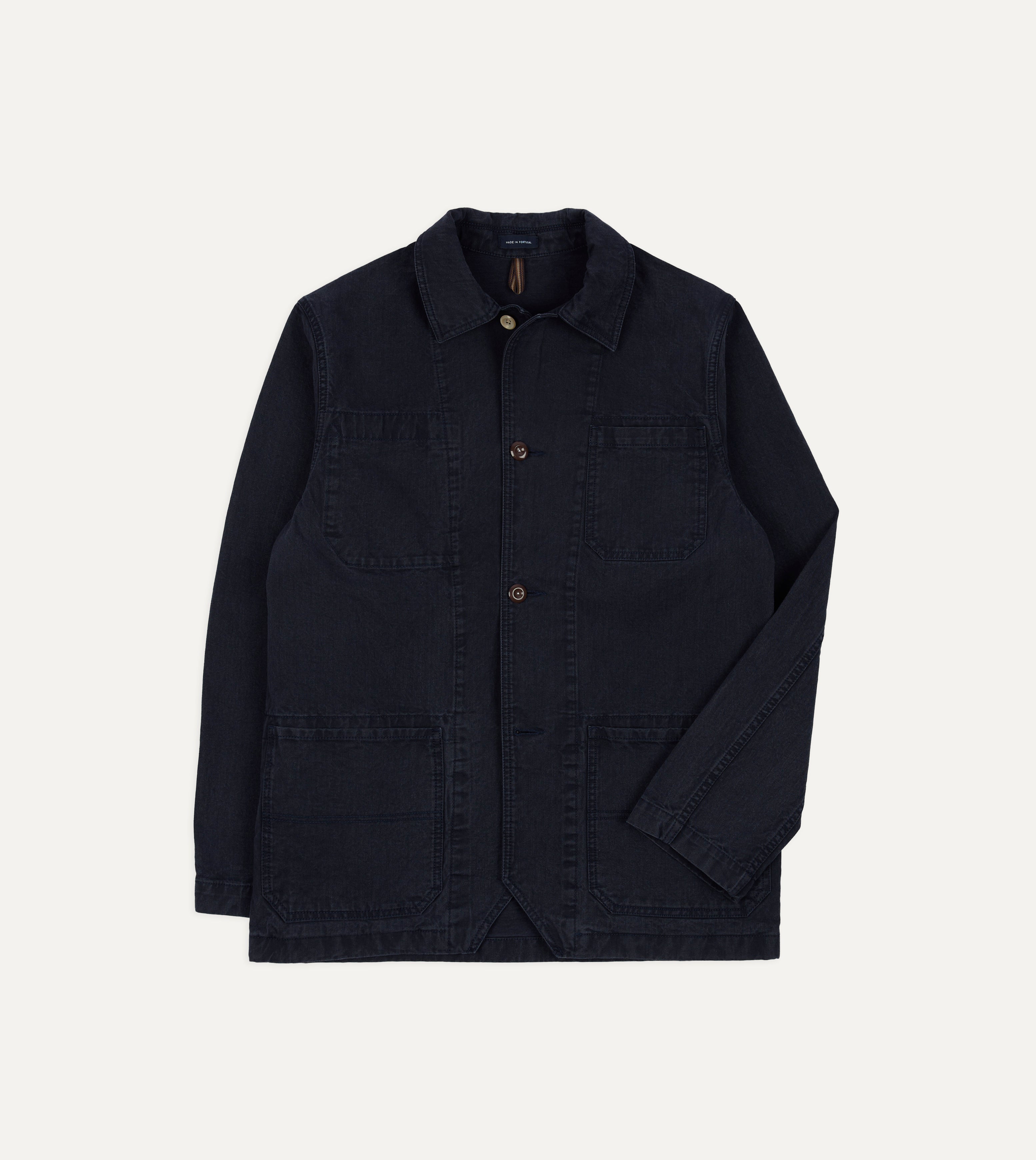 Navy Twill Mitred Chore Jacket