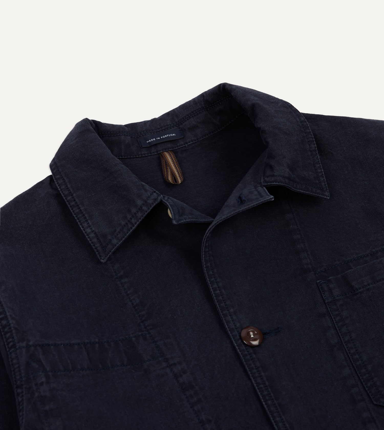 Navy Twill Mitred Chore Jacket
