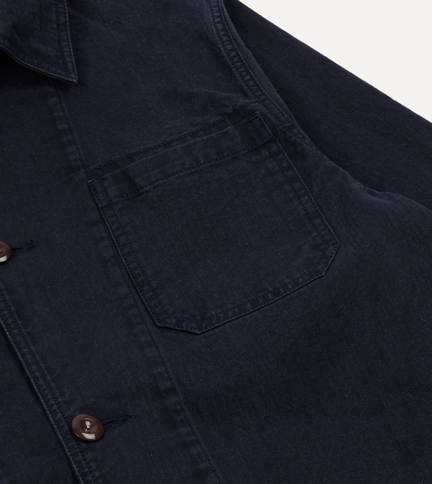 Navy Twill Mitred Chore Jacket