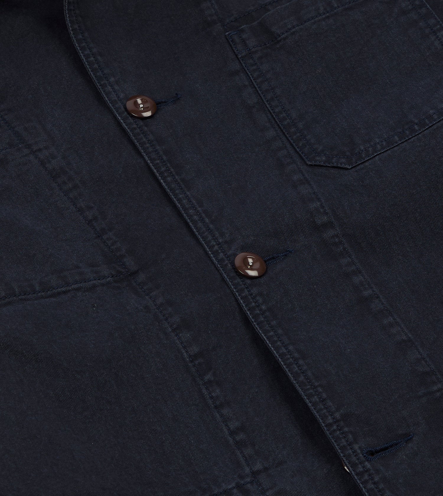 Navy Twill Mitred Chore Jacket