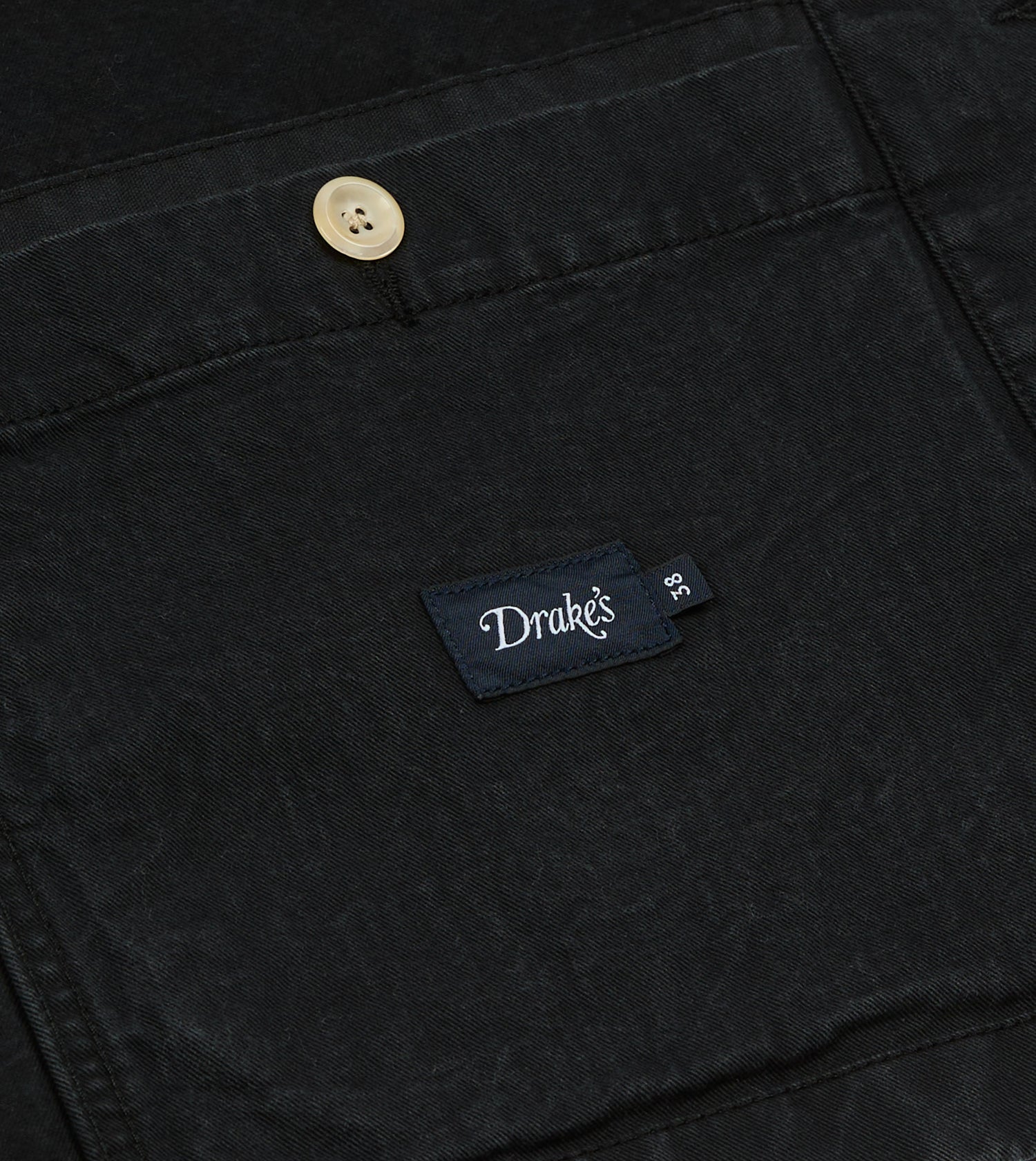 Black Twill Mitred Chore Jacket