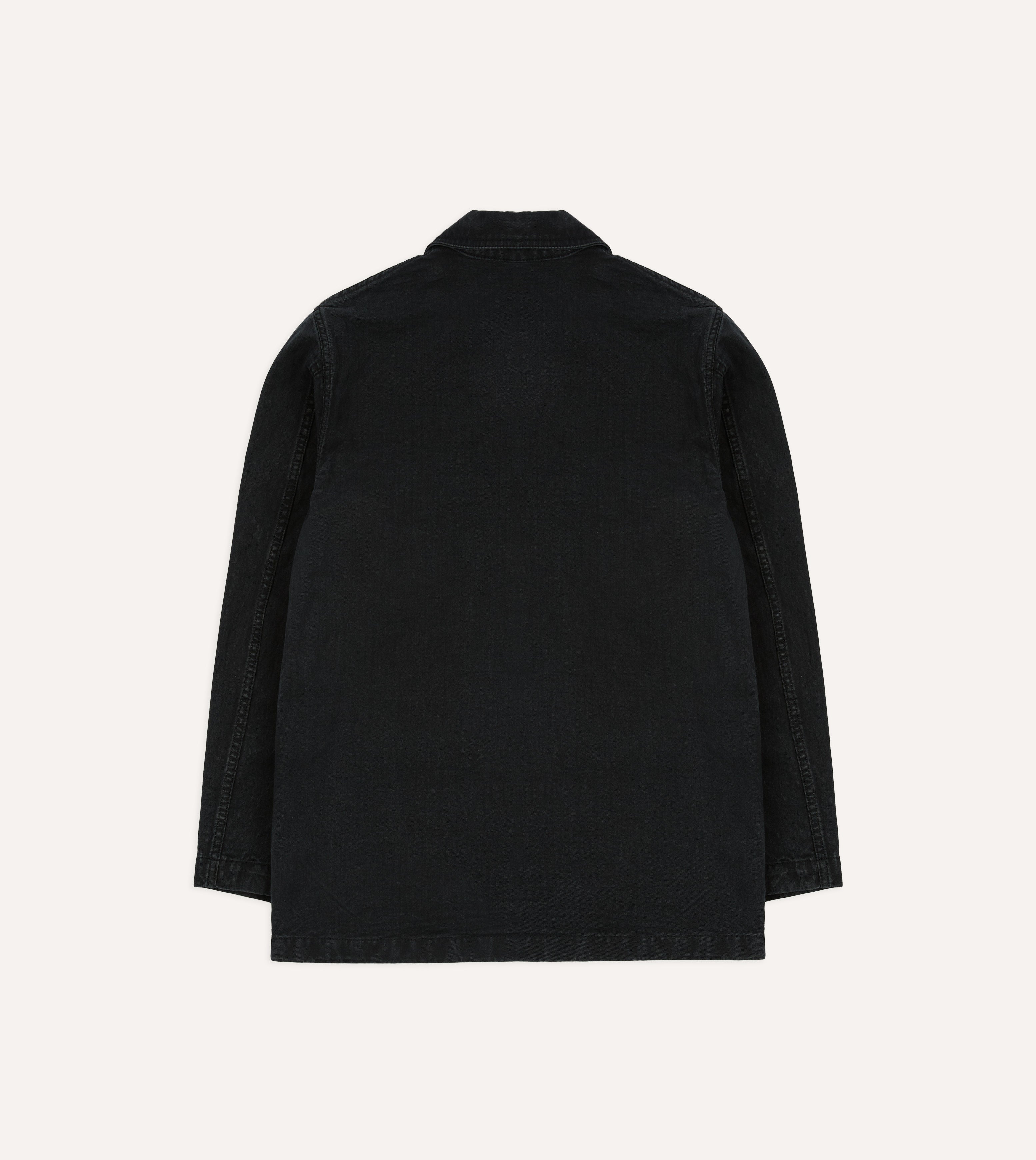 Black Twill Mitred Chore Jacket