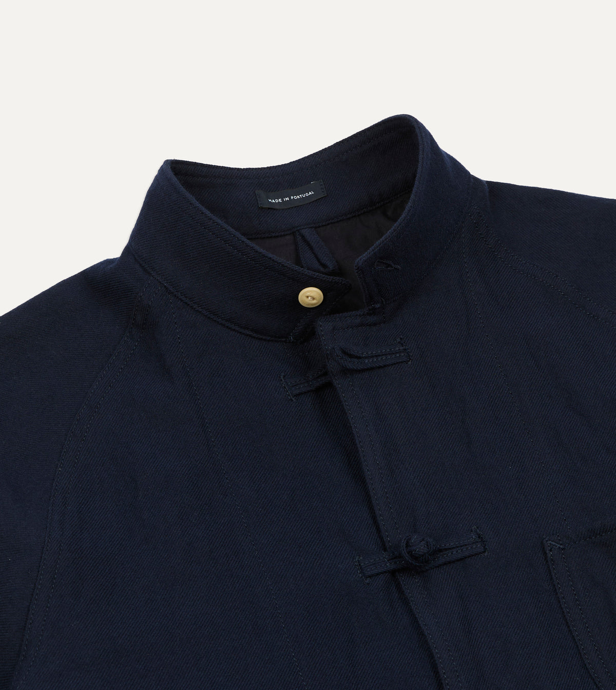 Navy Wool-Cotton Artist Chore Jacket