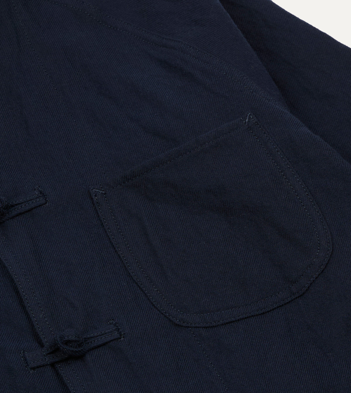 Navy Wool-Cotton Artist Chore Jacket