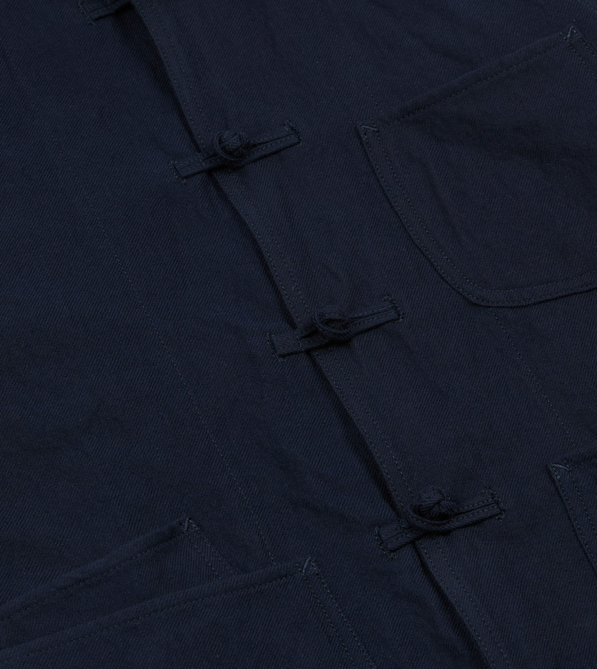Navy Wool-Cotton Artist Chore Jacket