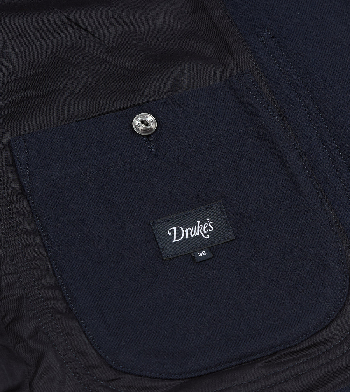Navy Wool-Cotton Artist Chore Jacket