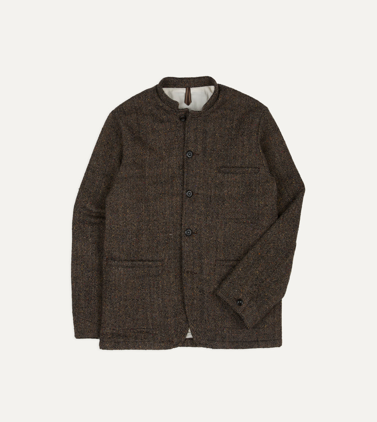 Brown Herringbone Tweed Woodward Jacket