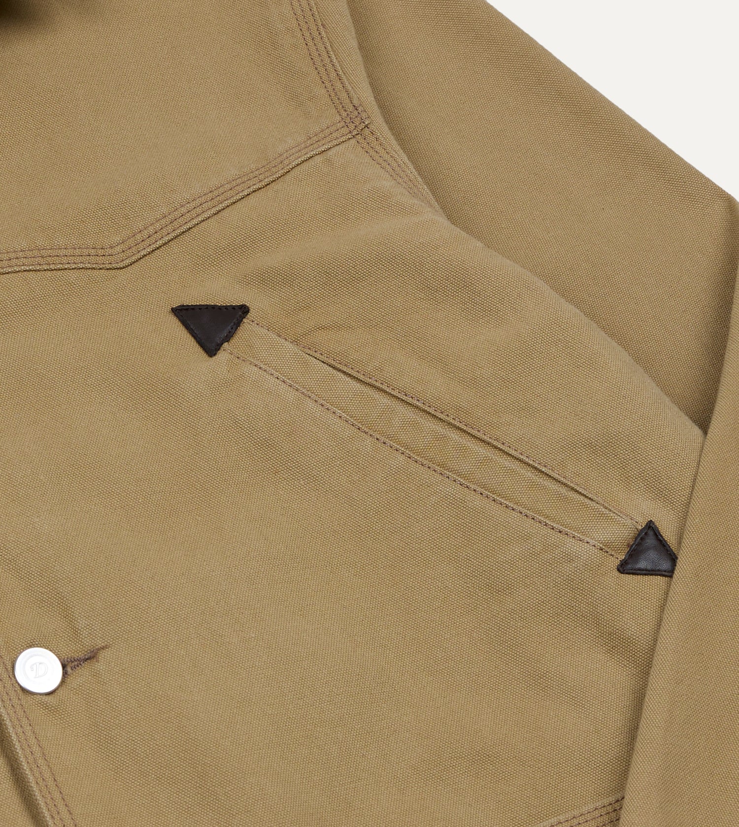 Brown Cotton Canvas Western Chore Jacket