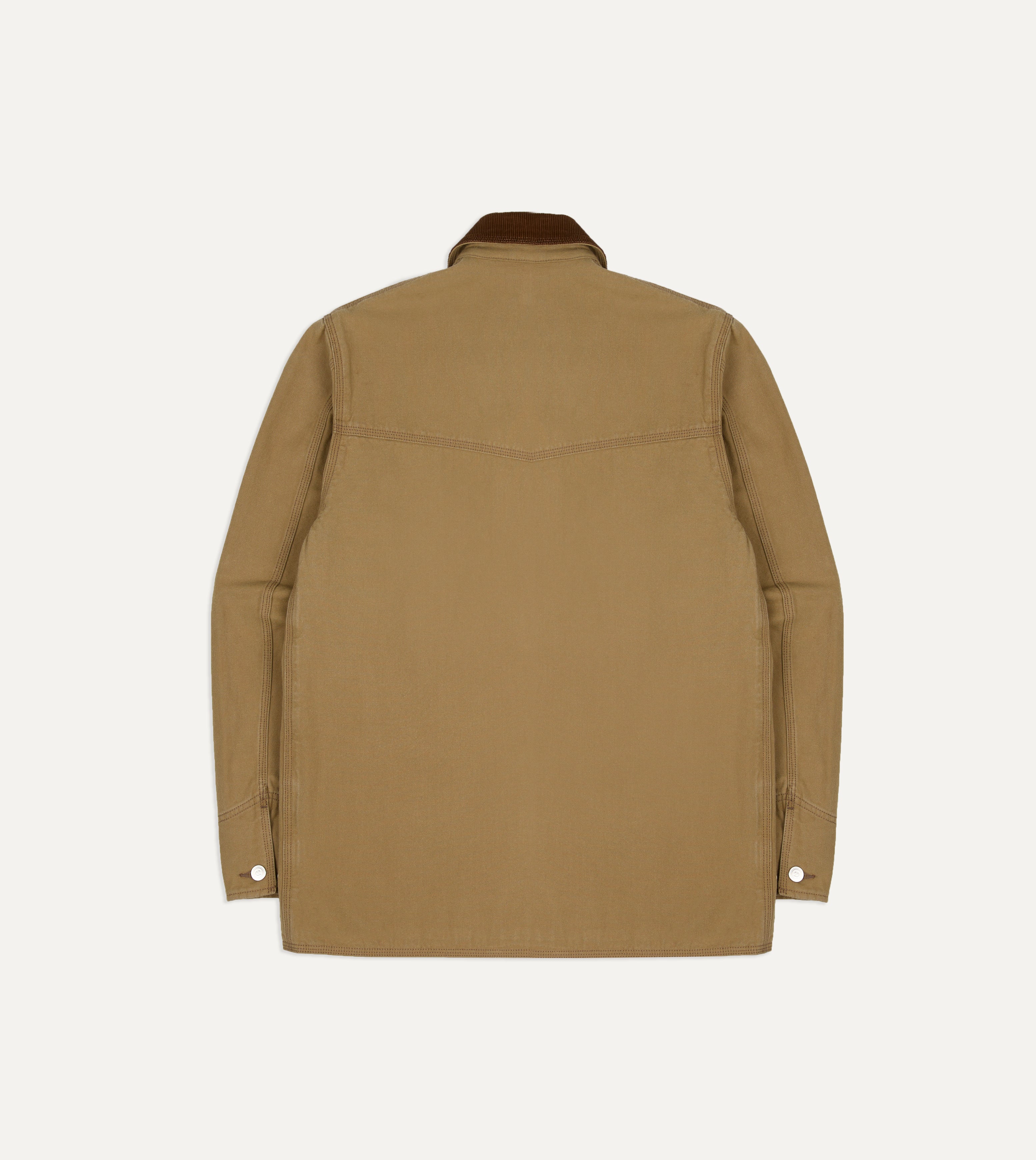 Brown Cotton Canvas Western Chore Jacket