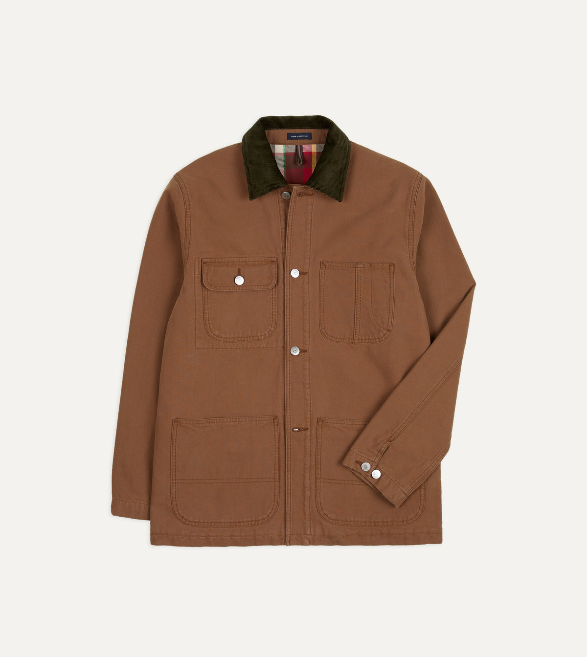 Tobacco Cotton Canvas Chore Jacket