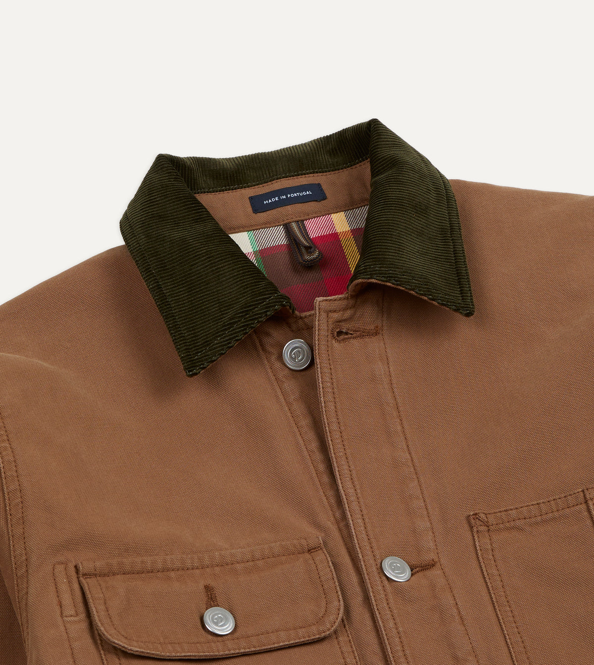 Tobacco Cotton Canvas Chore Jacket