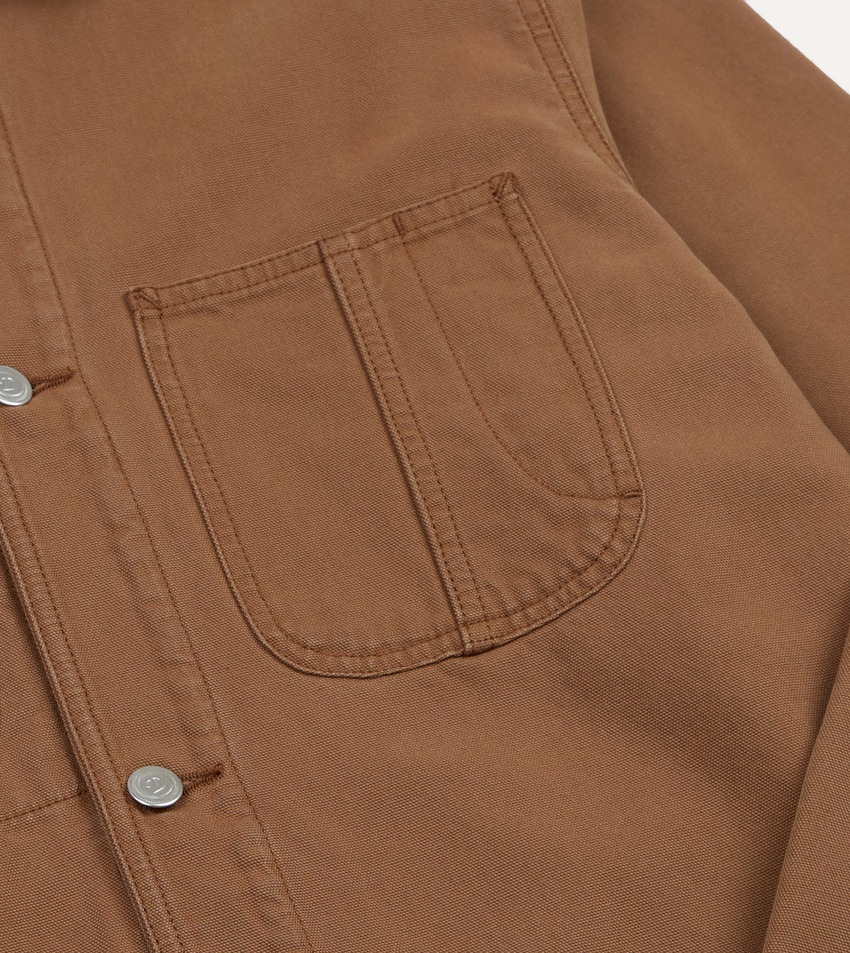 Tobacco Cotton Canvas Chore Jacket