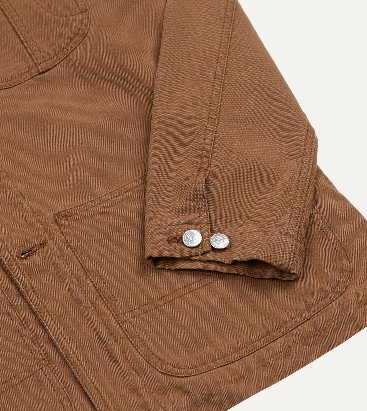 Tobacco Cotton Canvas Chore Jacket