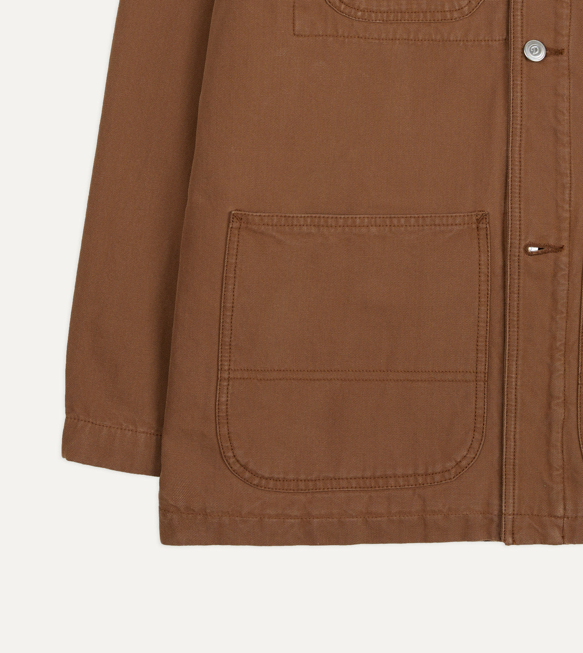 Tobacco Cotton Canvas Chore Jacket
