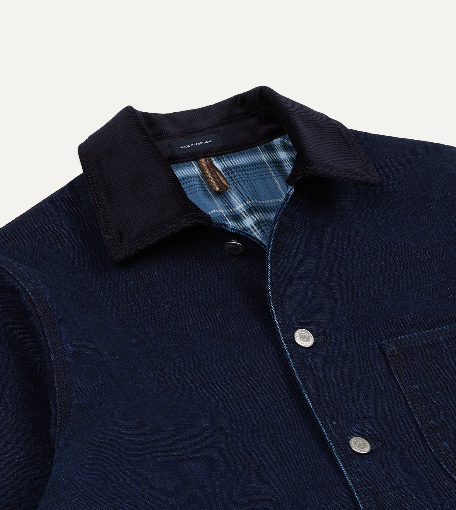 Indigo Denim Lined Chore Jacket