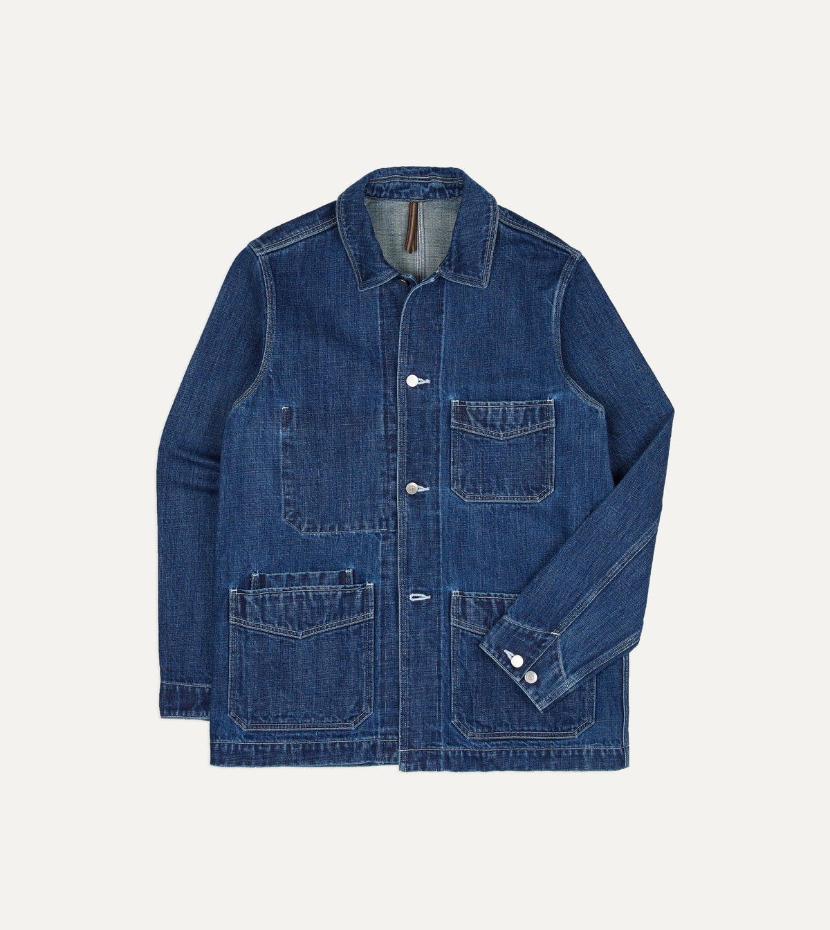 BEAMS F & Drake’s Vintage Blue Selvedge Denim Five-Pocket Chore Jacket