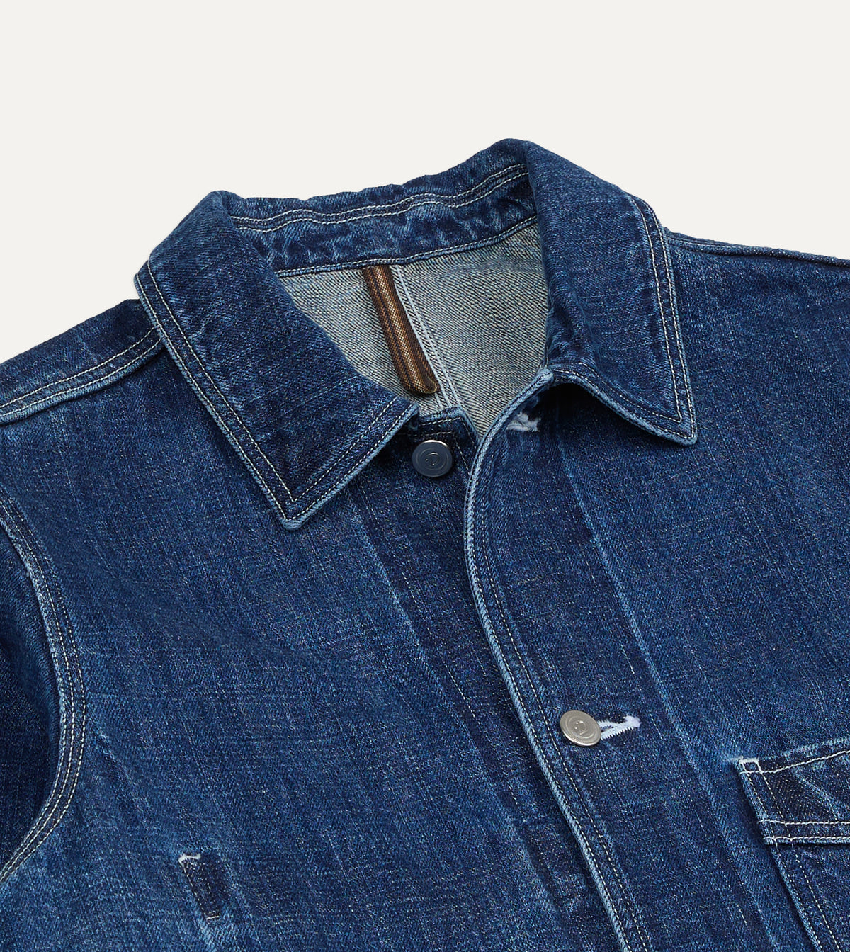 BEAMS F & Drake’s Vintage Blue Selvedge Denim Five-Pocket Chore Jacket