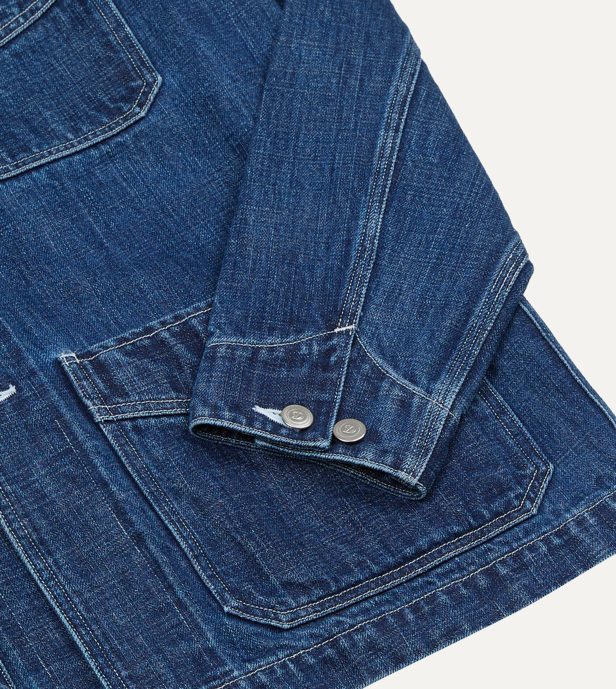 BEAMS F & Drake’s Vintage Blue Selvedge Denim Five-Pocket Chore Jacket
