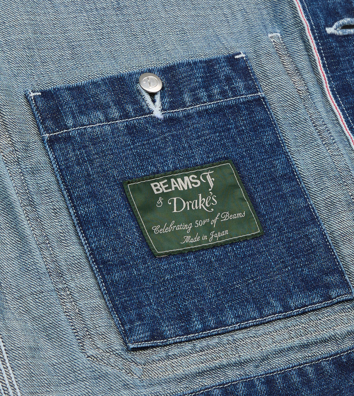 BEAMS F & Drake’s Vintage Blue Selvedge Denim Five-Pocket Chore Jacket