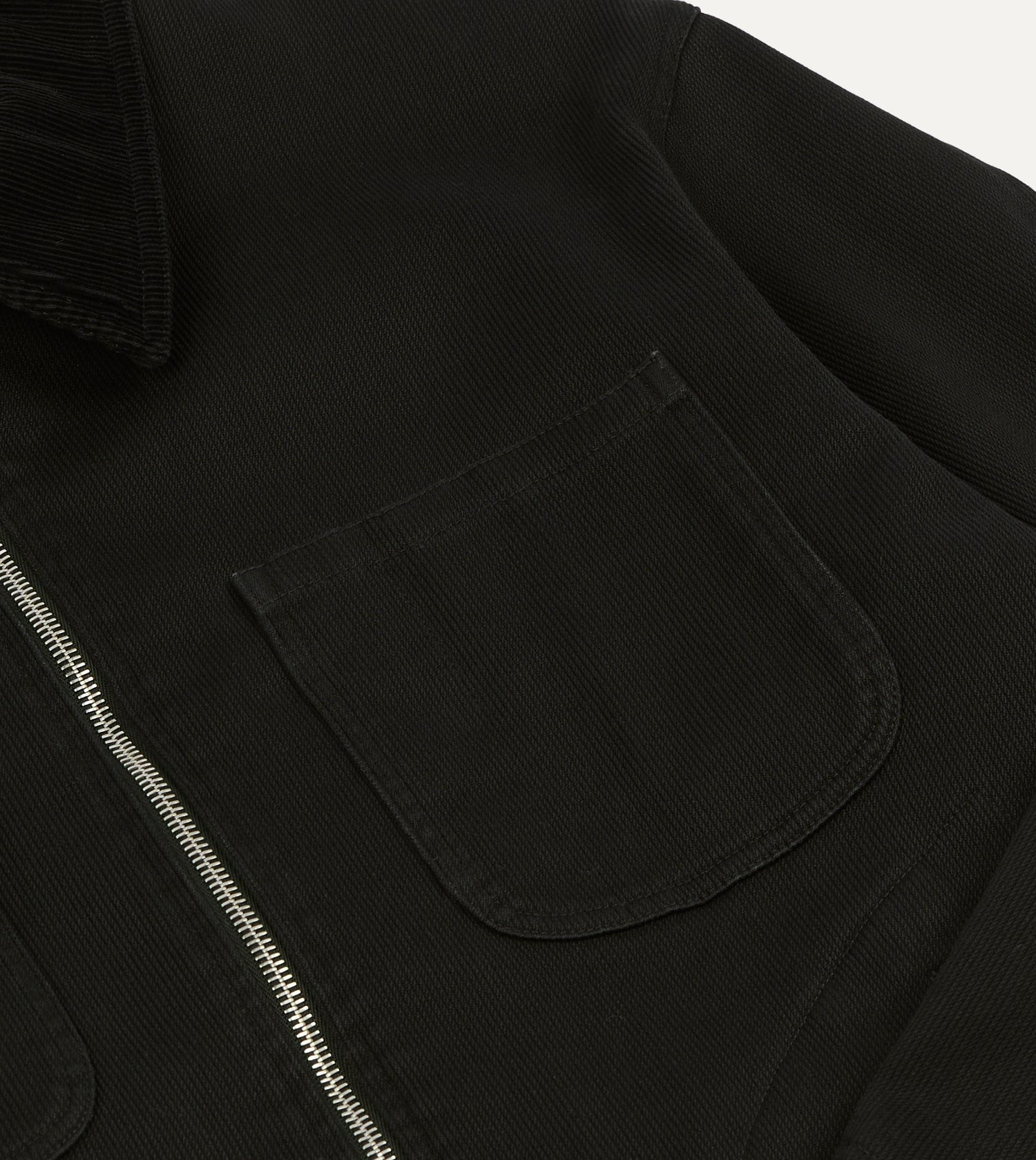 Drake's by A. Levine Black Cotton Trucker Jacket