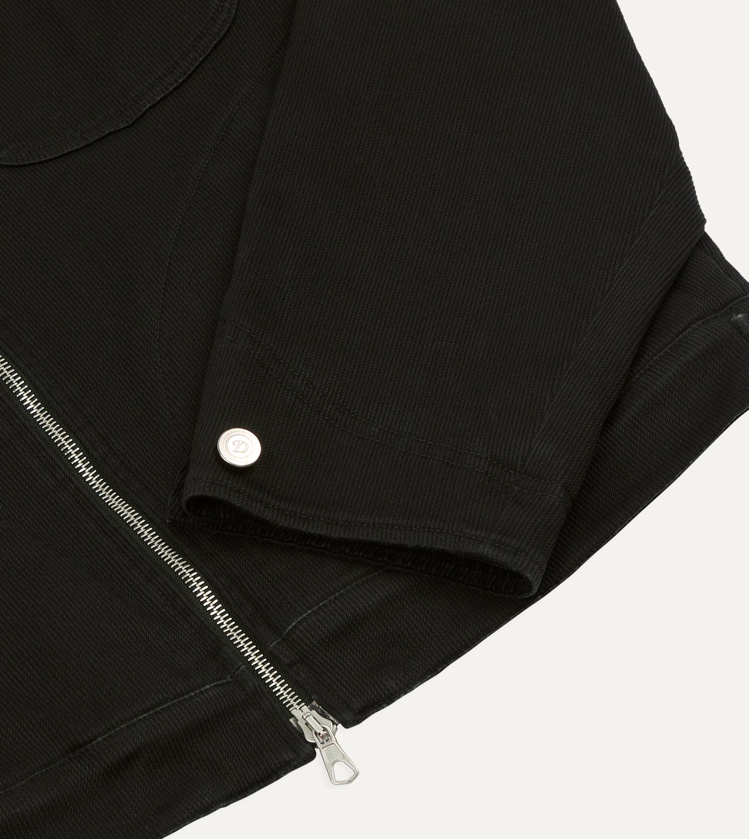 Drake's by A. Levine Black Cotton Trucker Jacket