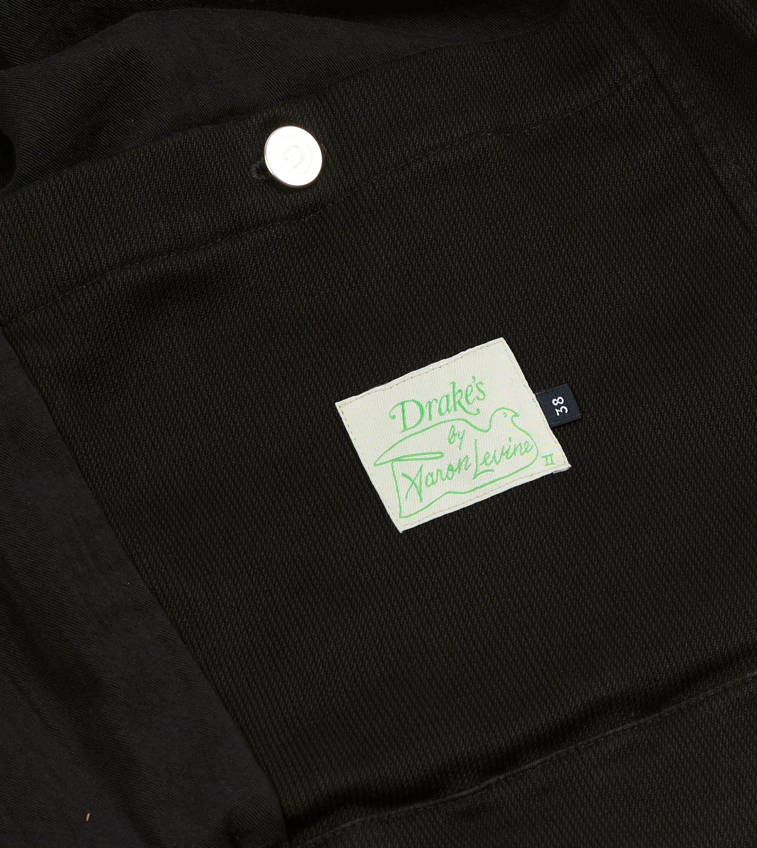 Drake's by A. Levine Black Cotton Trucker Jacket