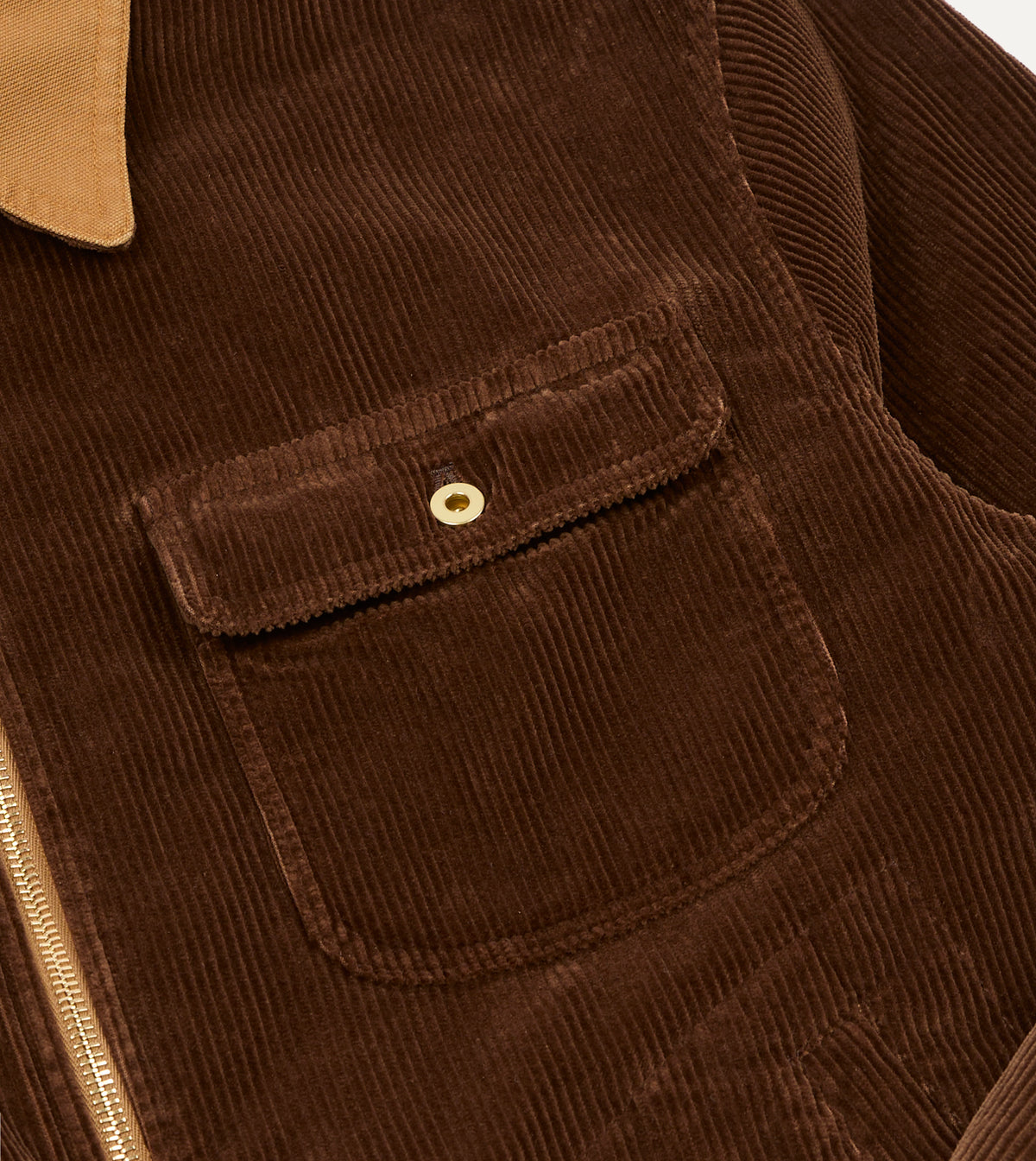 Tobacco Corduroy Trucker Jacket