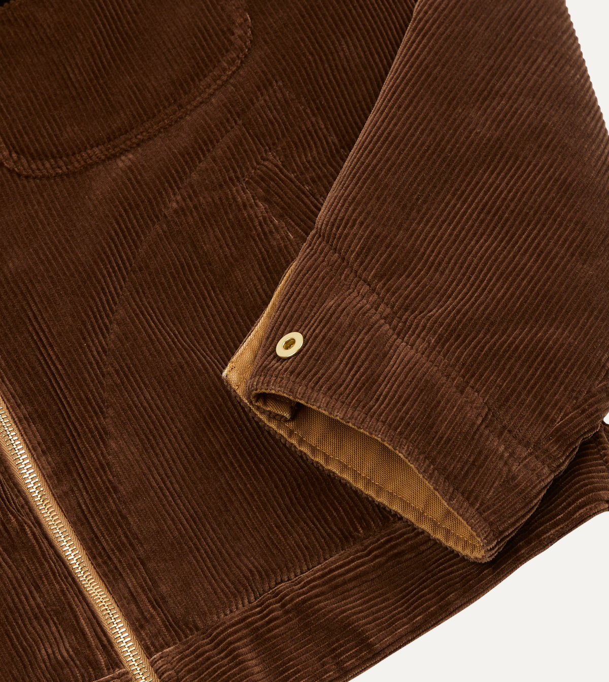 Tobacco Corduroy Trucker Jacket