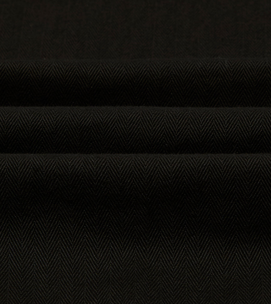 Drake's by A. Levine Black Herringbone Cotton Jungle Jacket