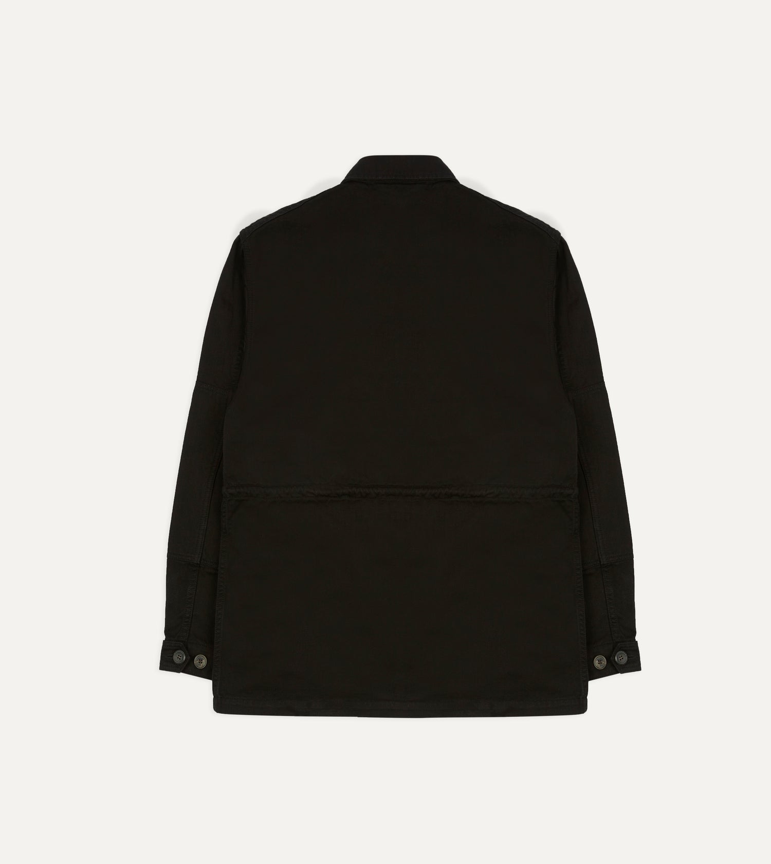 Drake's by A. Levine Black Herringbone Cotton Jungle Jacket