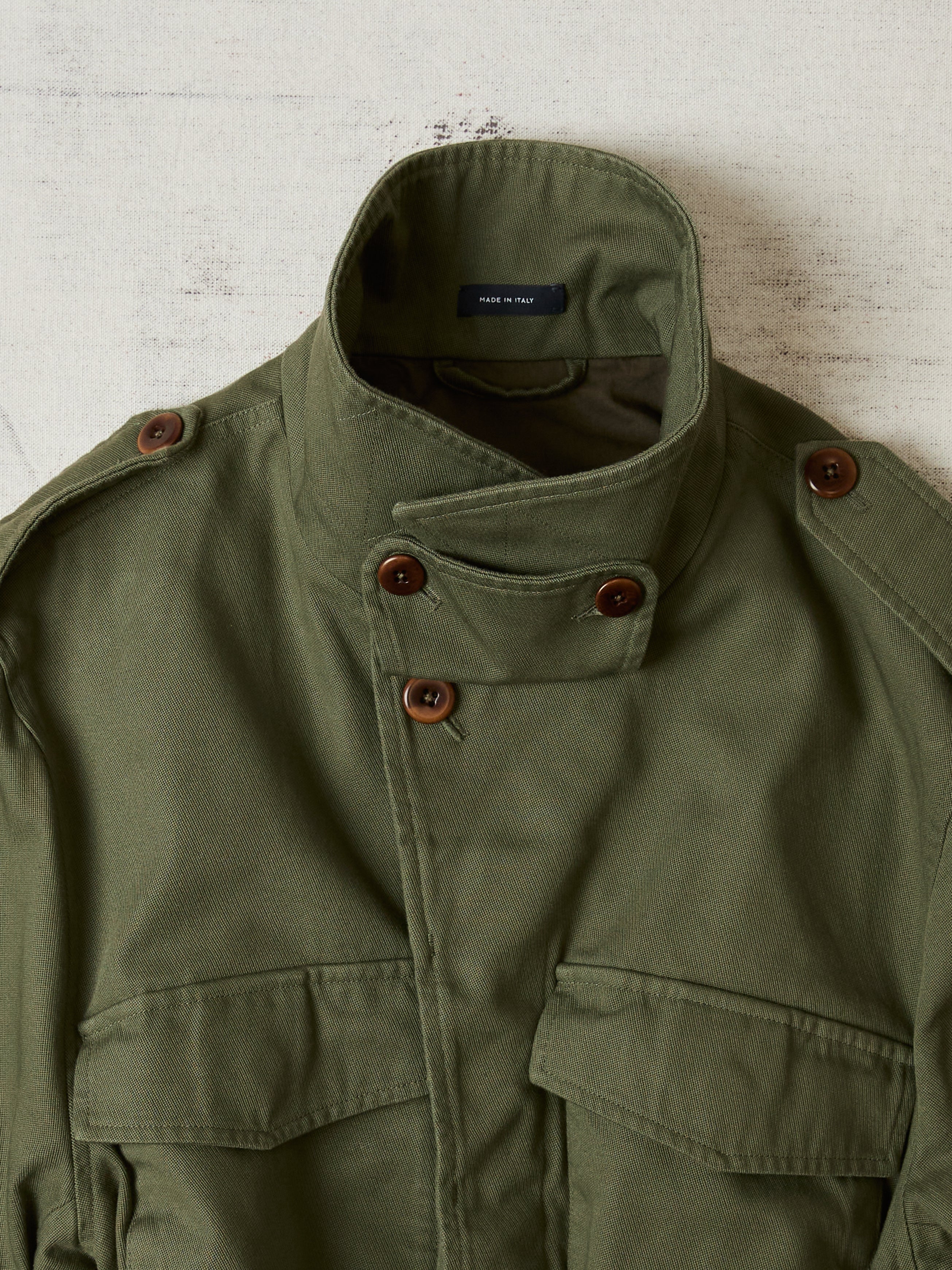 Olive Cotton D-43 Field Jacket – Drakes US
