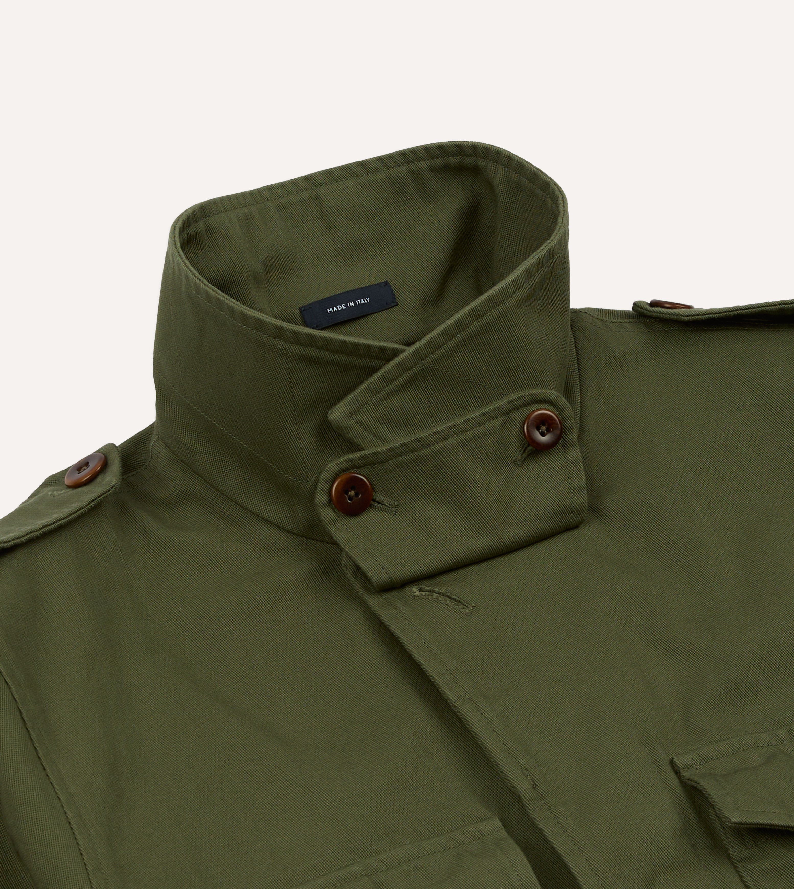 Olive Cotton D-43 Field Jacket – Drakes US