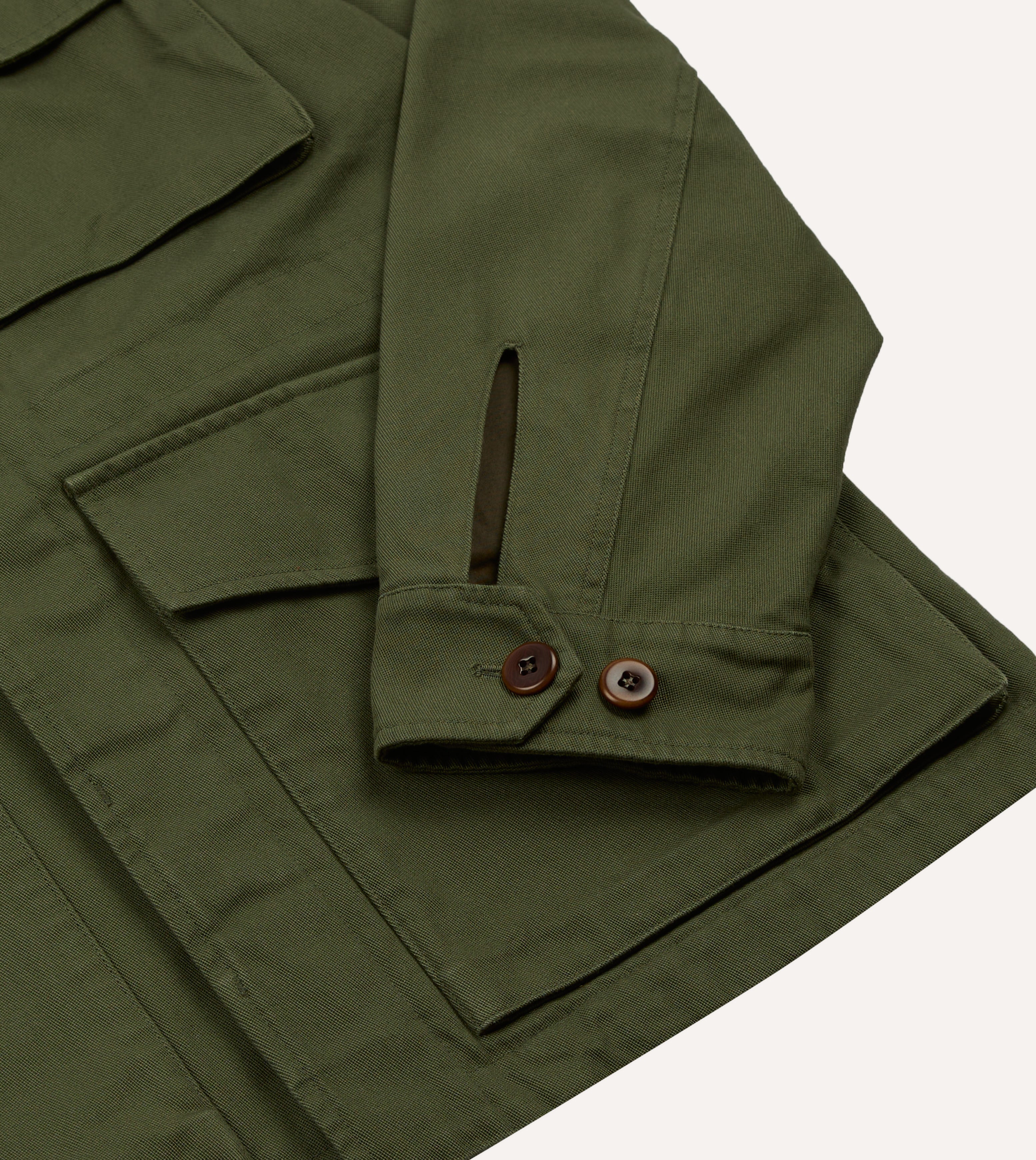 Olive Cotton D-43 Field Jacket – Drakes US