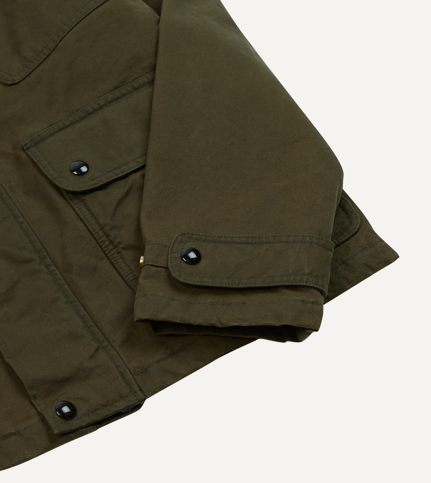 Green Waxed Cotton Wader Jacket with Blanket Lining – Drakes US