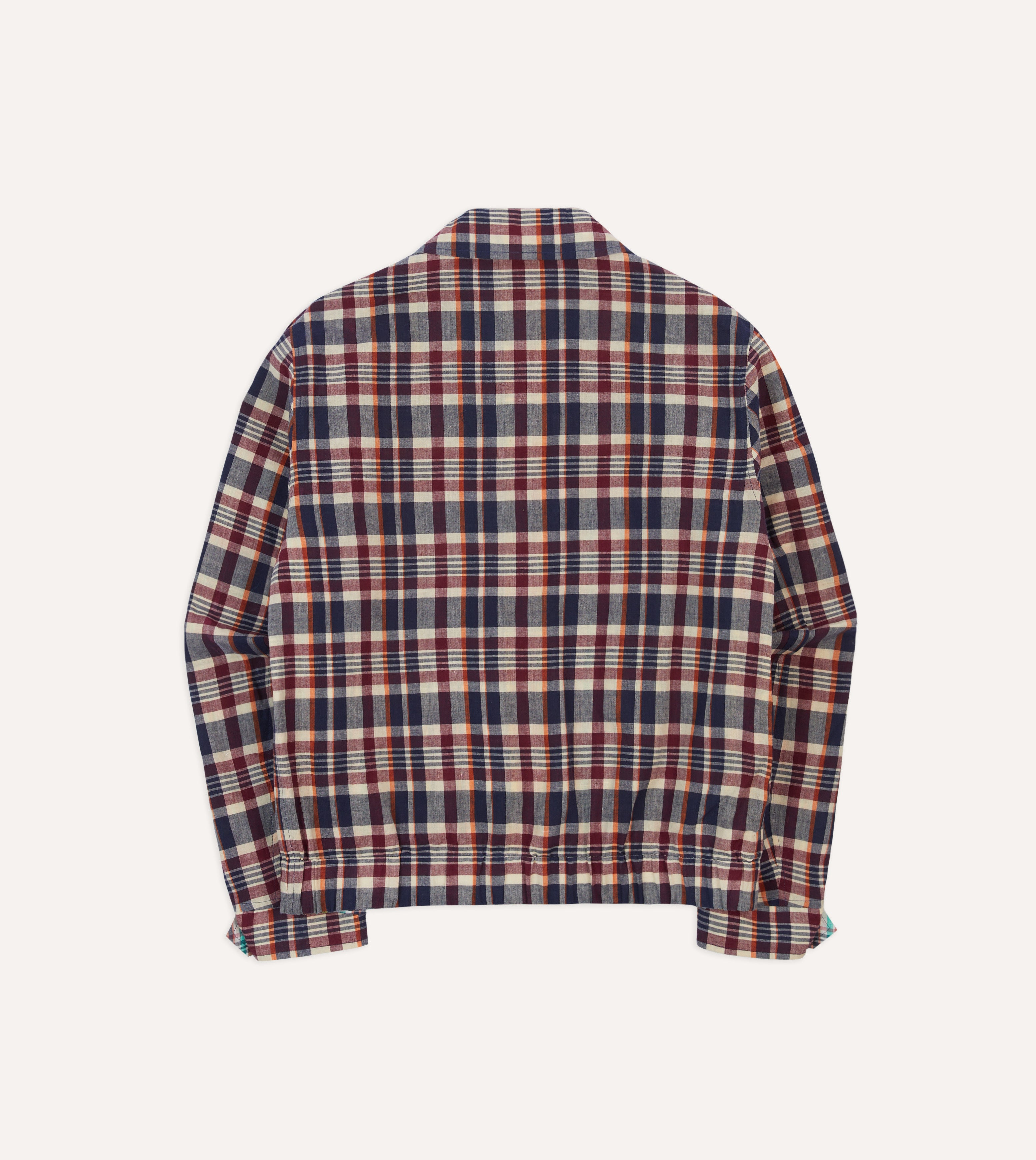Waxed Madras Cotton Tennis Blouson Jacket