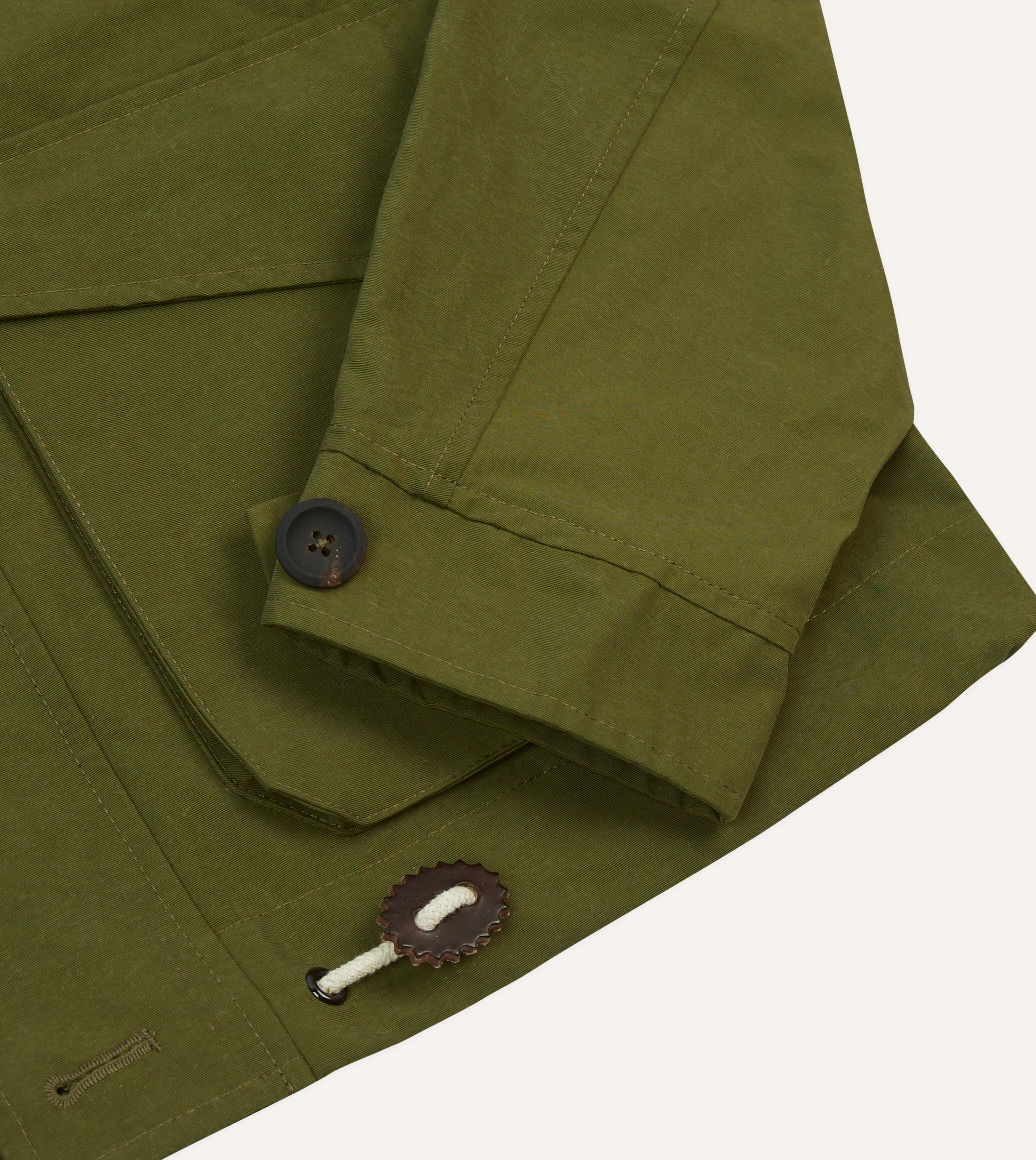 Olive Cotton Blouson Jacket – Drakes US