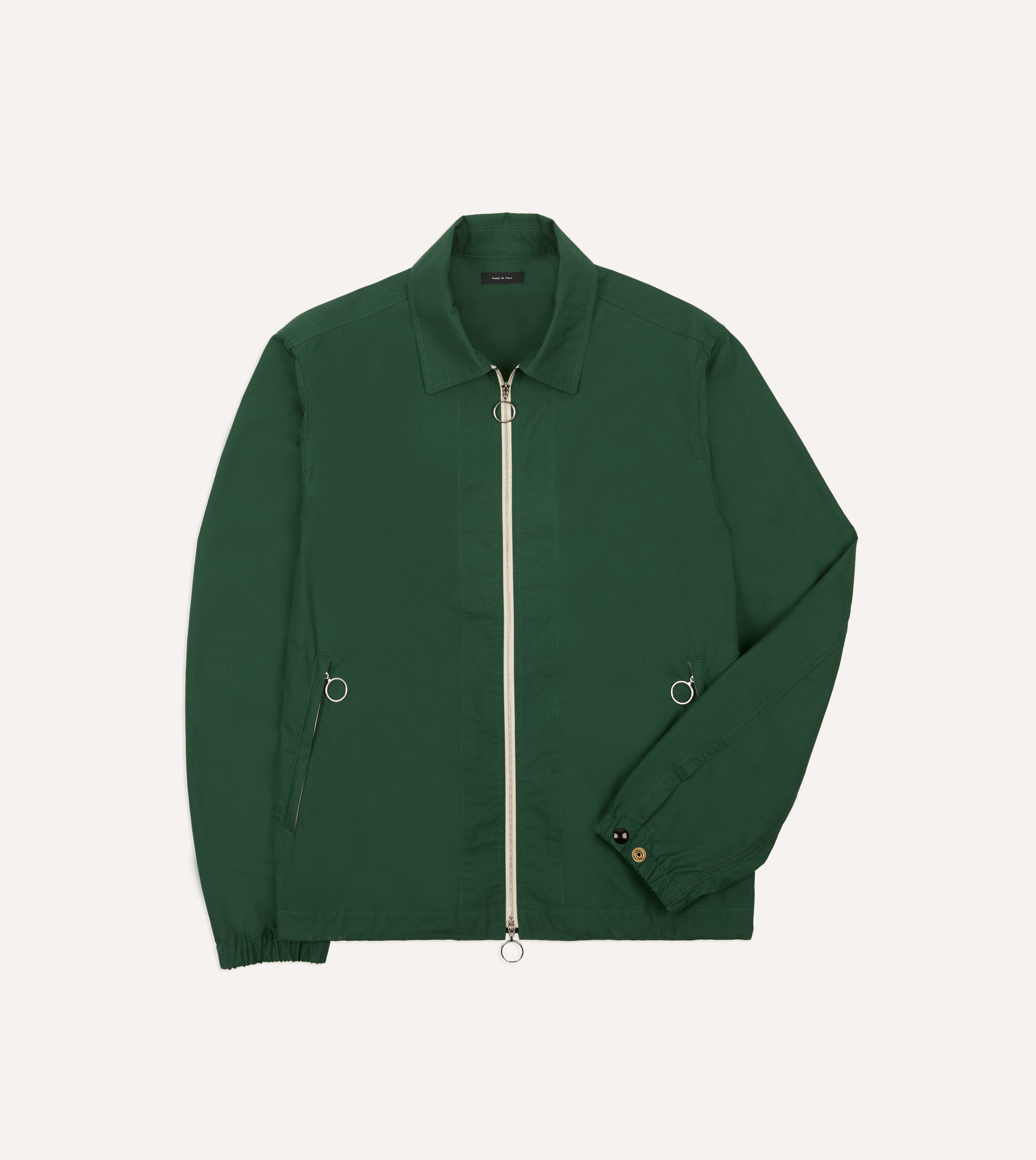 Green Cotton Blouson Jacket