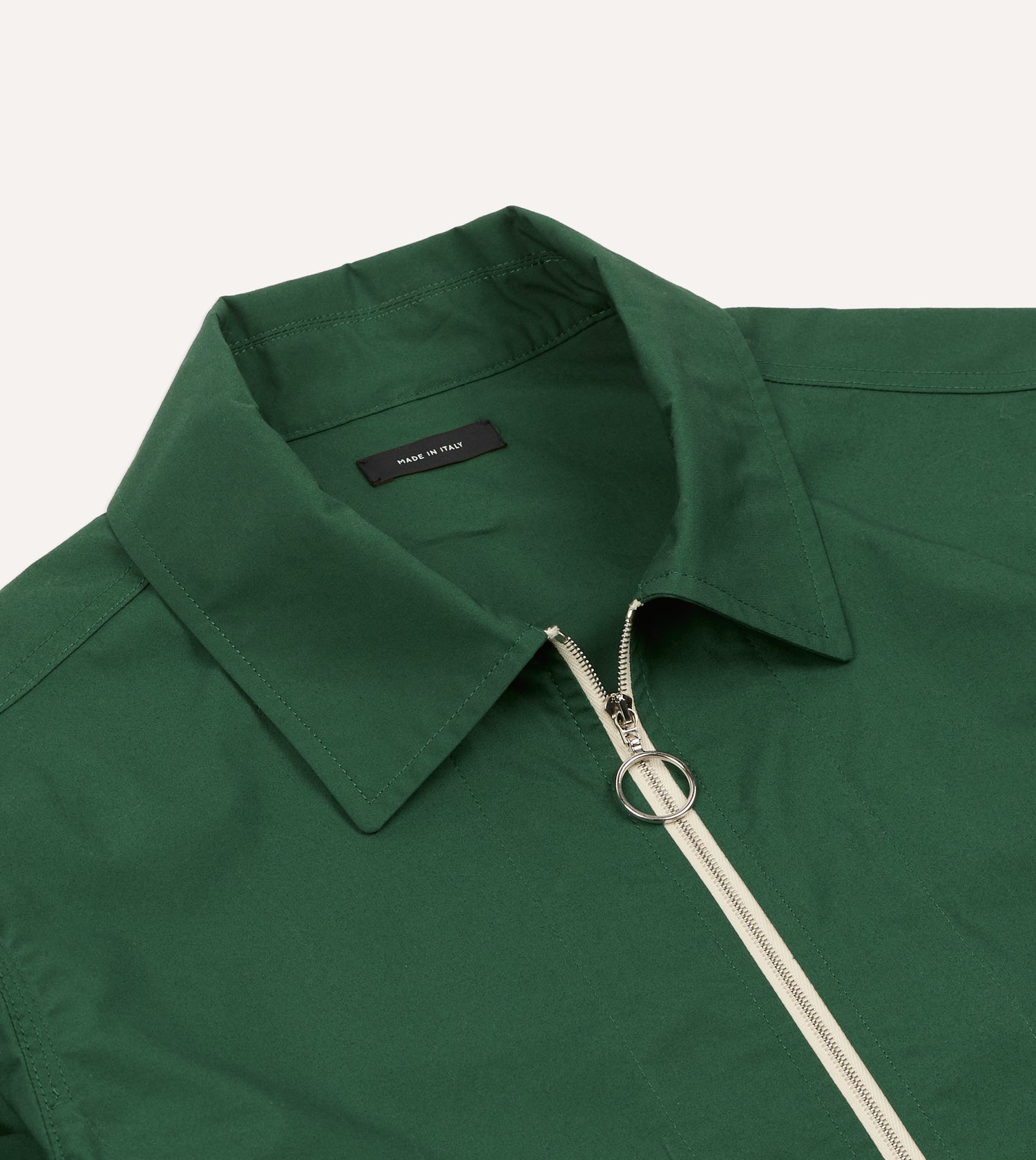 Green Cotton Blouson Jacket