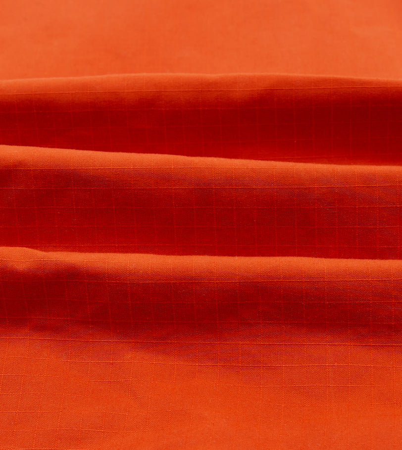 Orange Waxed Ripstop Cotton Wader Jacket