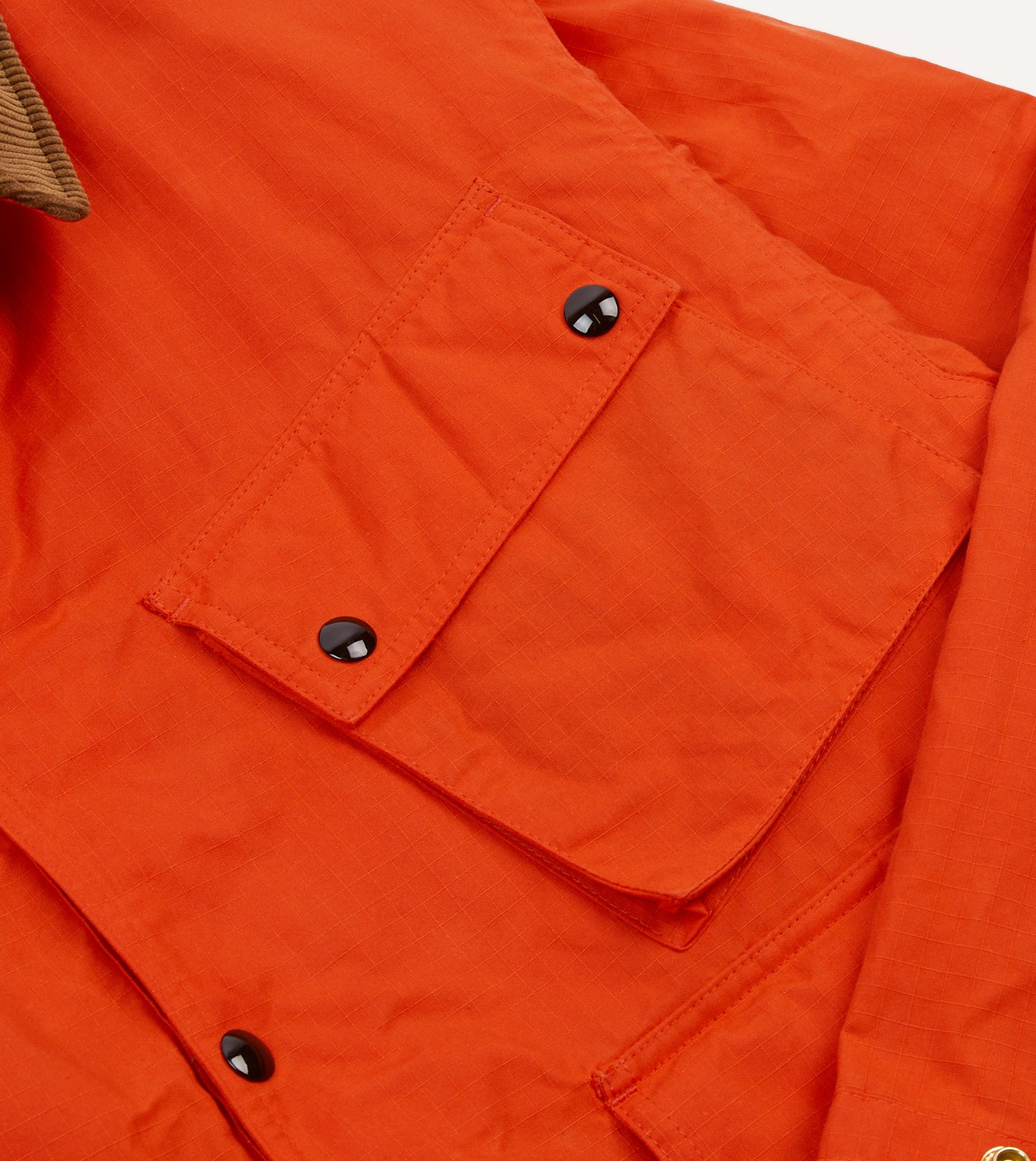 Orange Waxed Ripstop Cotton Wader Jacket