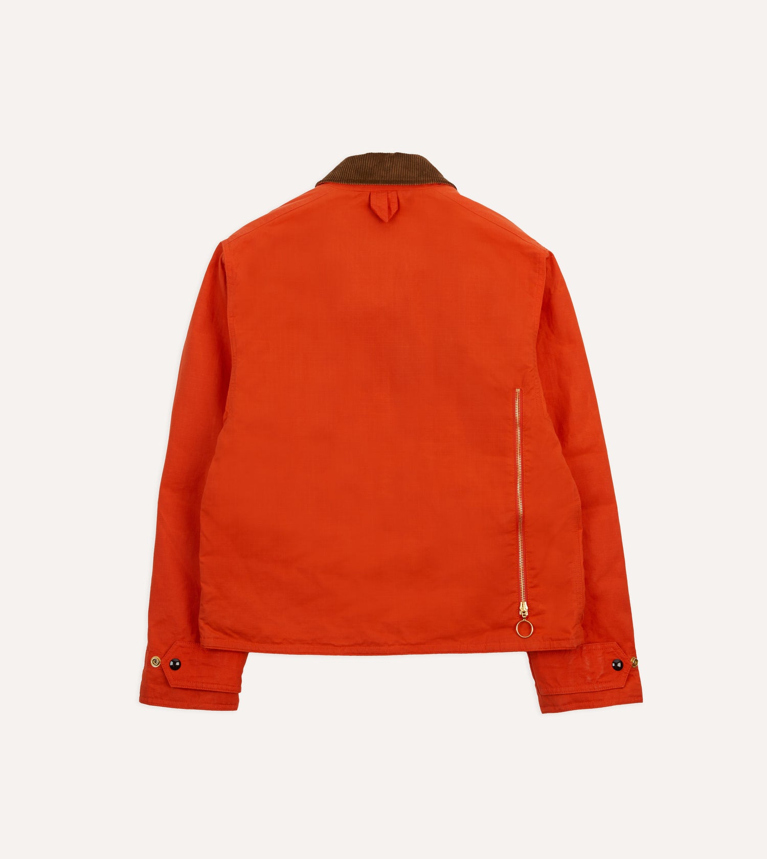 Orange Waxed Ripstop Cotton Wader Jacket