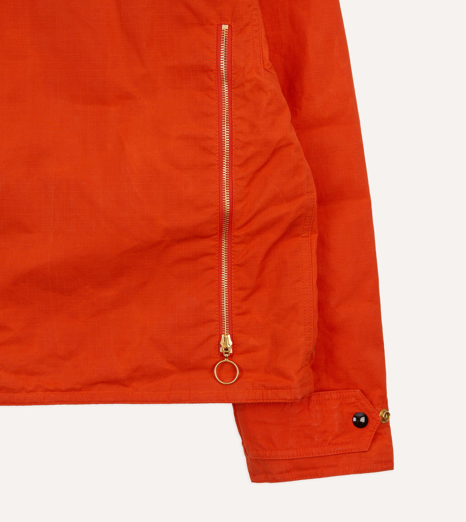 Orange Waxed Ripstop Cotton Wader Jacket