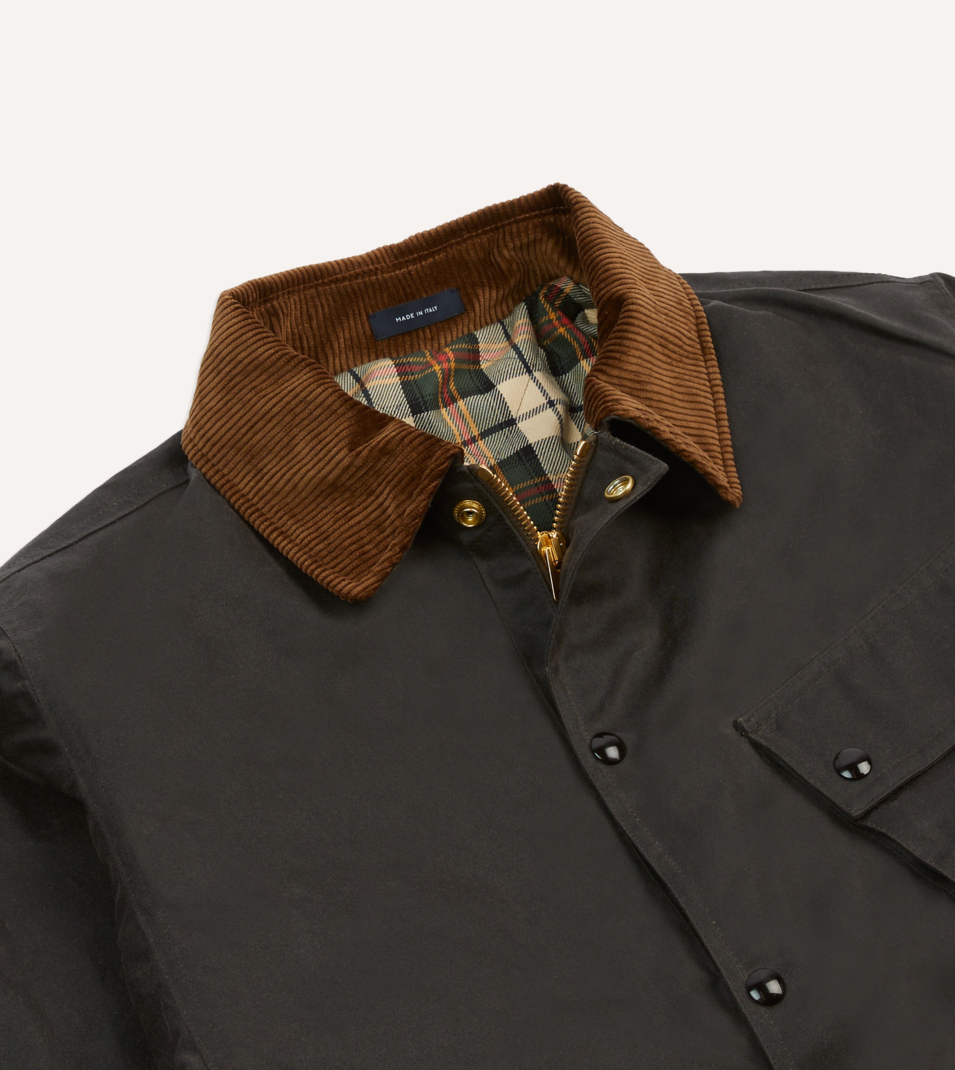 Brown Waxed Cotton Wader Jacket – Drakes US