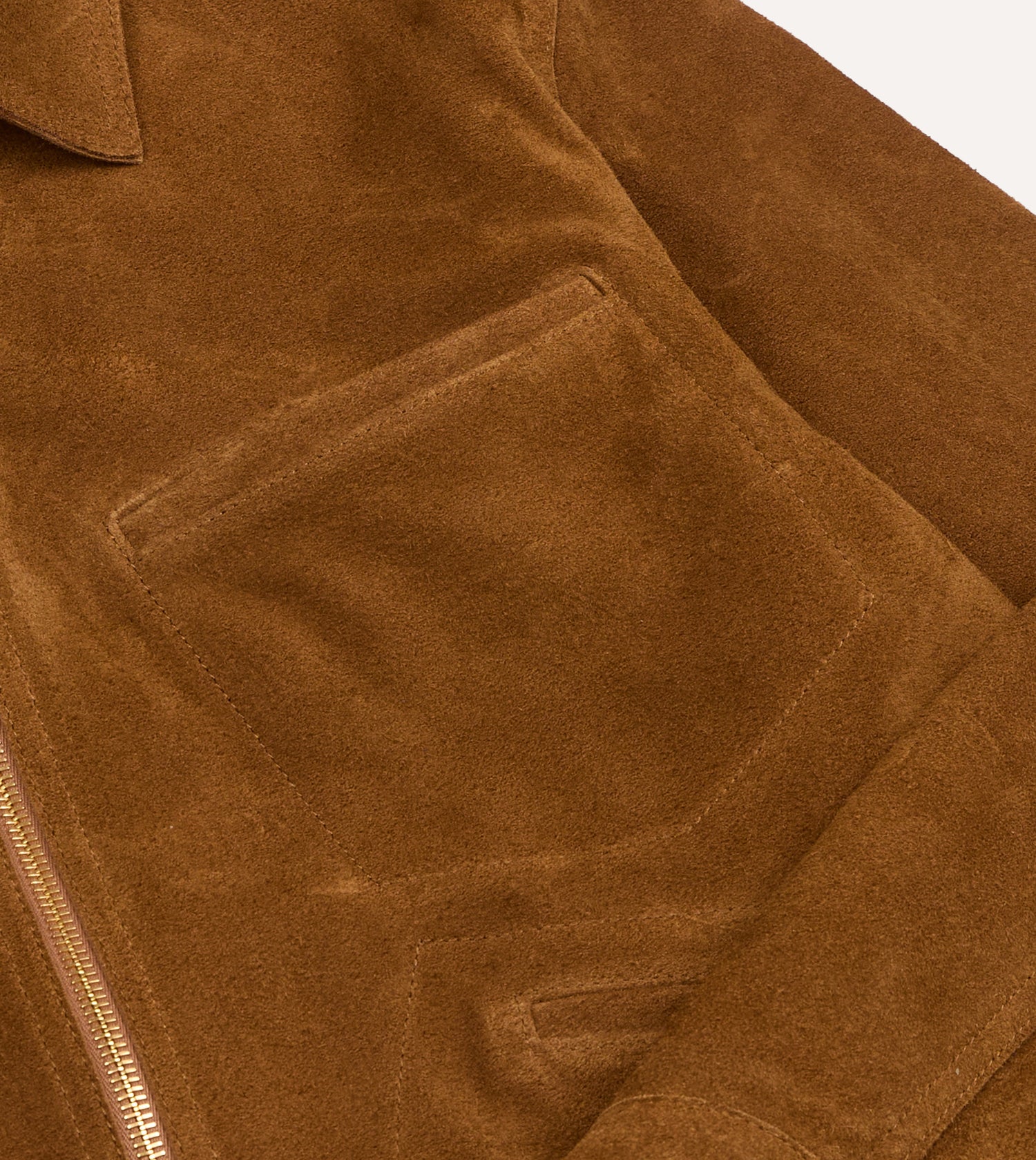 Snuff Raw Suede Blouson Jacket